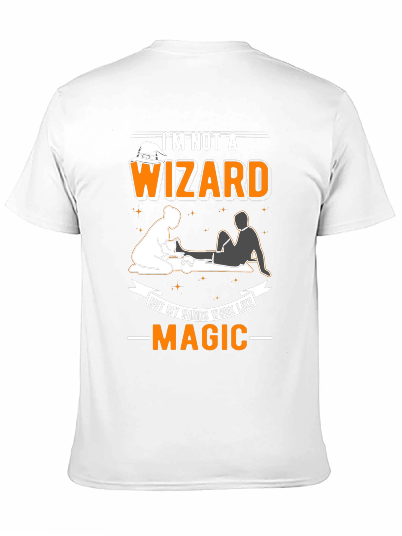 Black I'm Not A Wizard Massage Therapist T-Shirt view 11