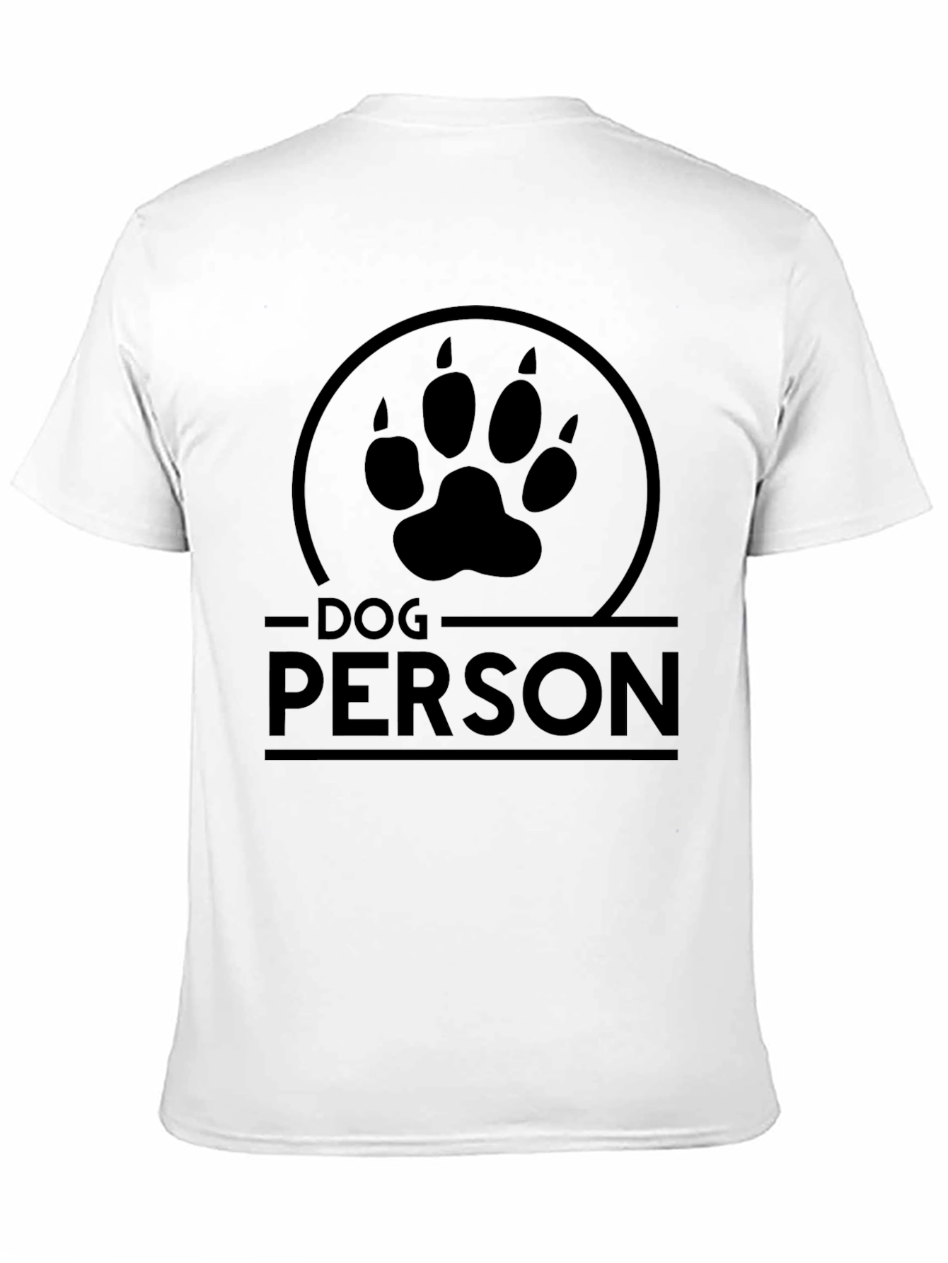 Black Dog Person Graphic Tee - Unisex Black T-Shirt view 11