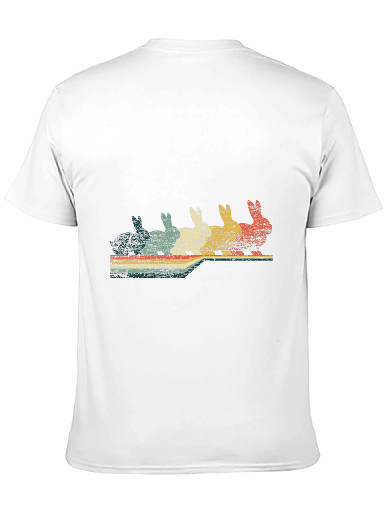 Black Retro Bunny T-Shirt - Vintage Rabbit Design view 11