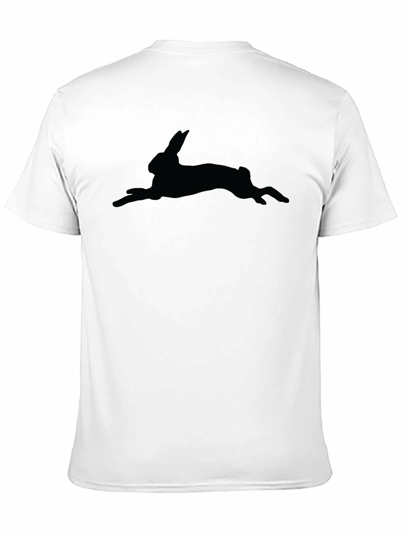 Black Black Hare Silhouette T-Shirt - Unisex Style view 11