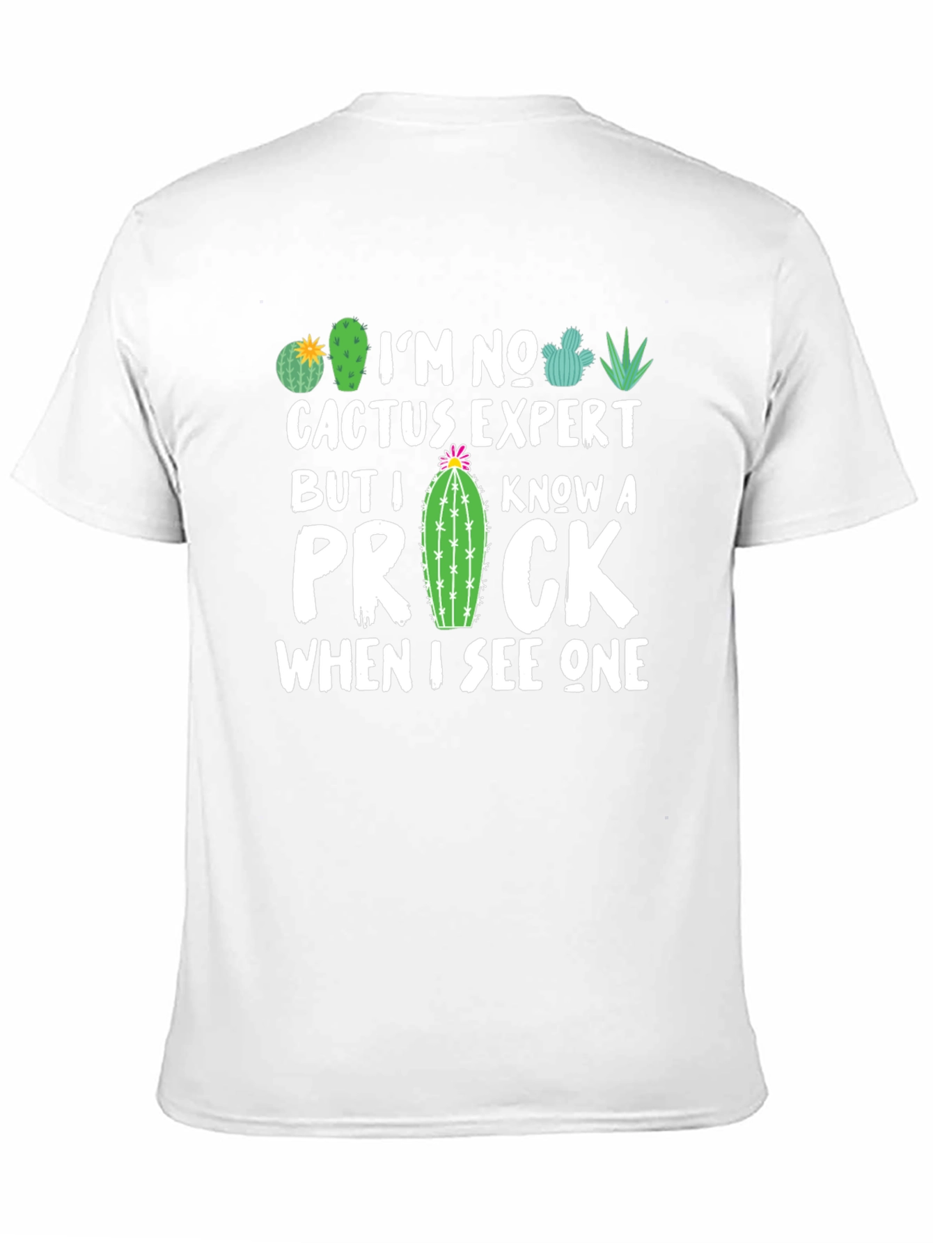 Black Funny Cactus Expert Graphic T-Shirt view 11