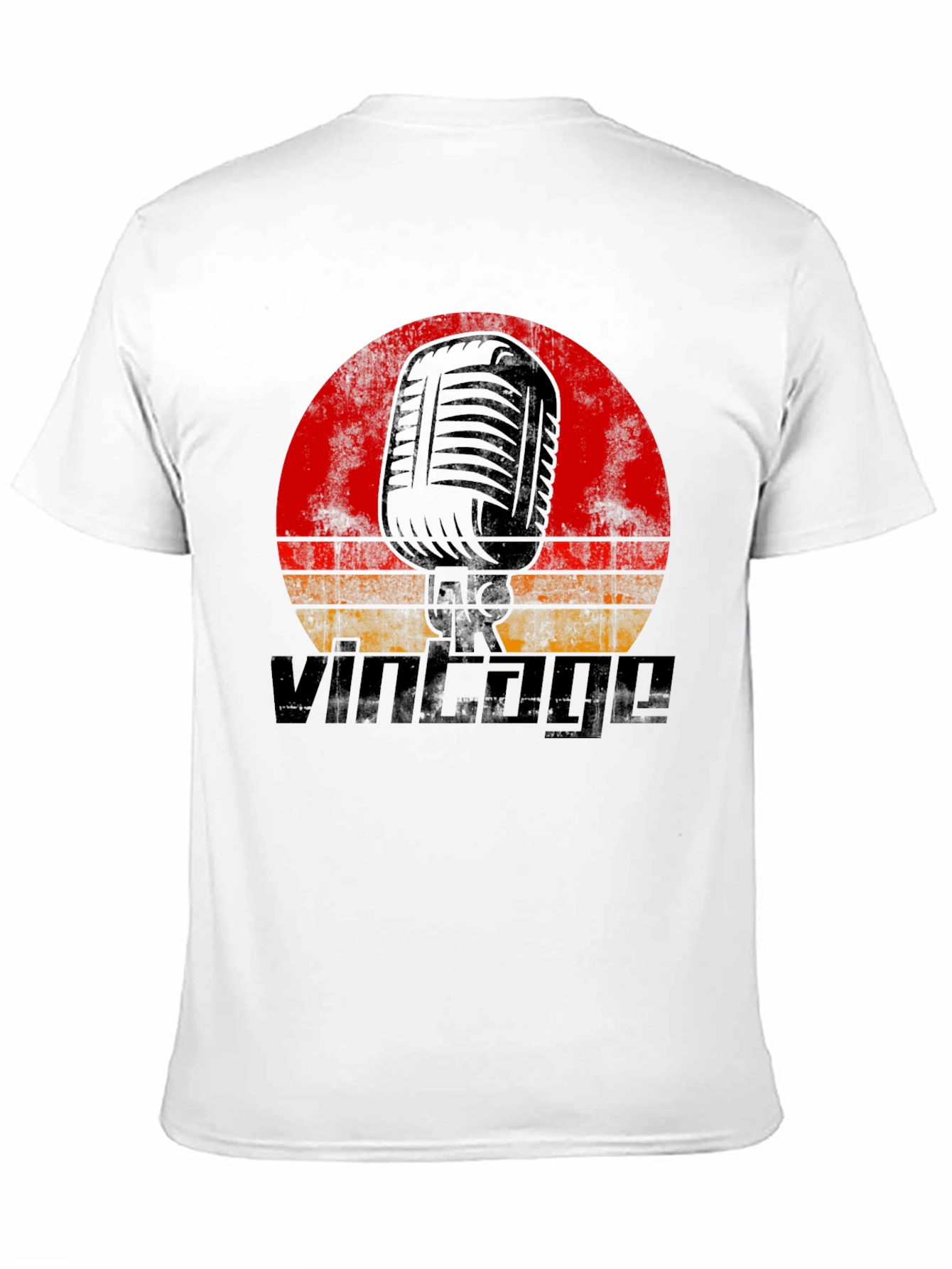 Black Vintage Microphone Graphic T-Shirt - Retro Music Tee view 11