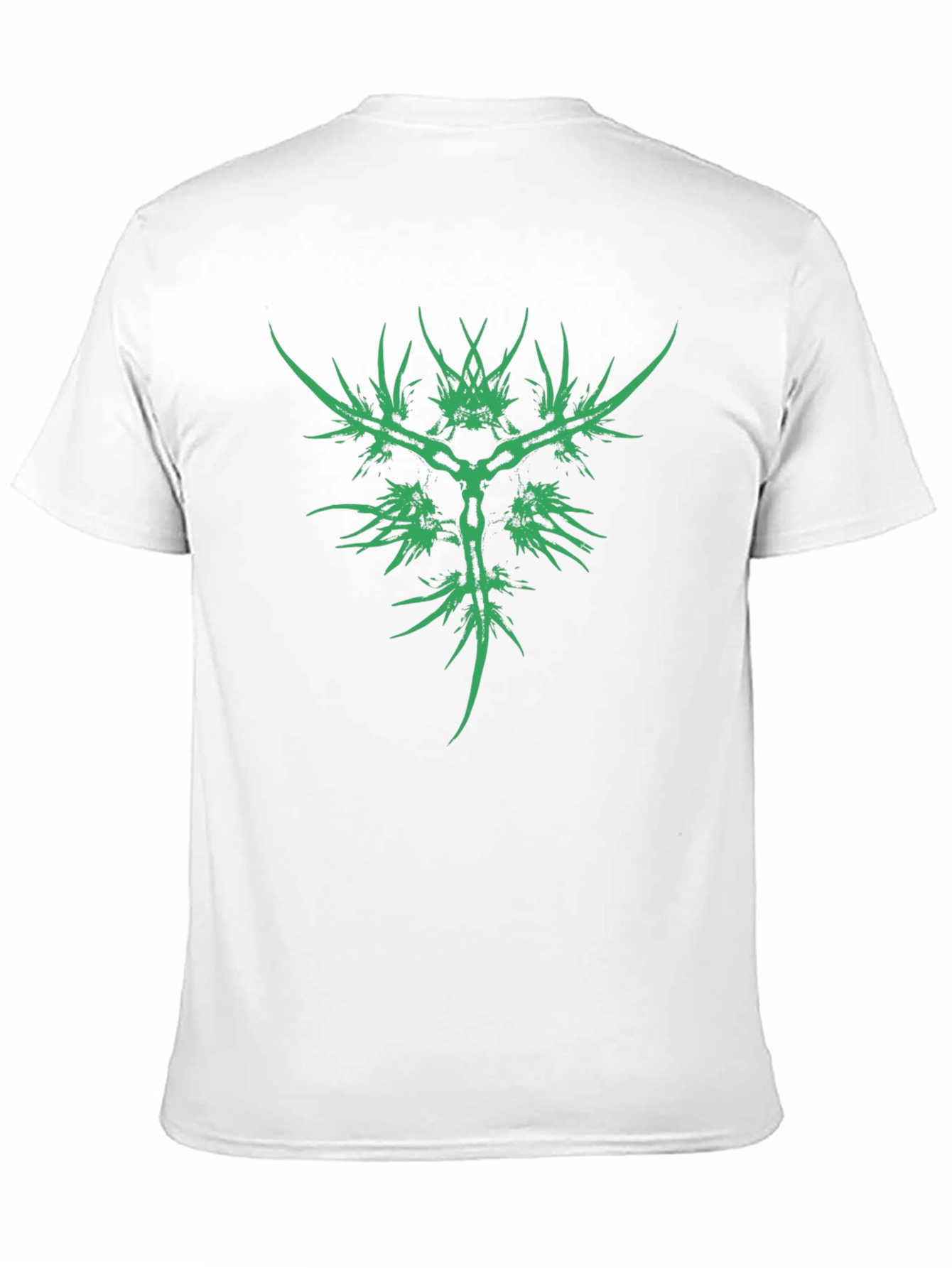 Black Abstract Green Graphic Black T-Shirt view 11