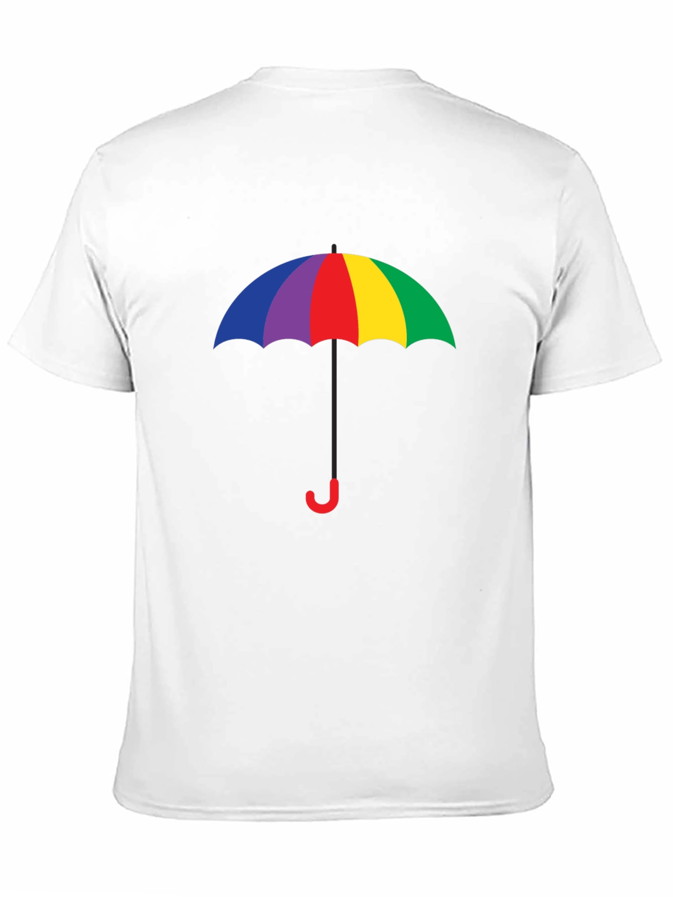 Black Rainbow Umbrella Graphic Tee - Black Cotton Blend view 11