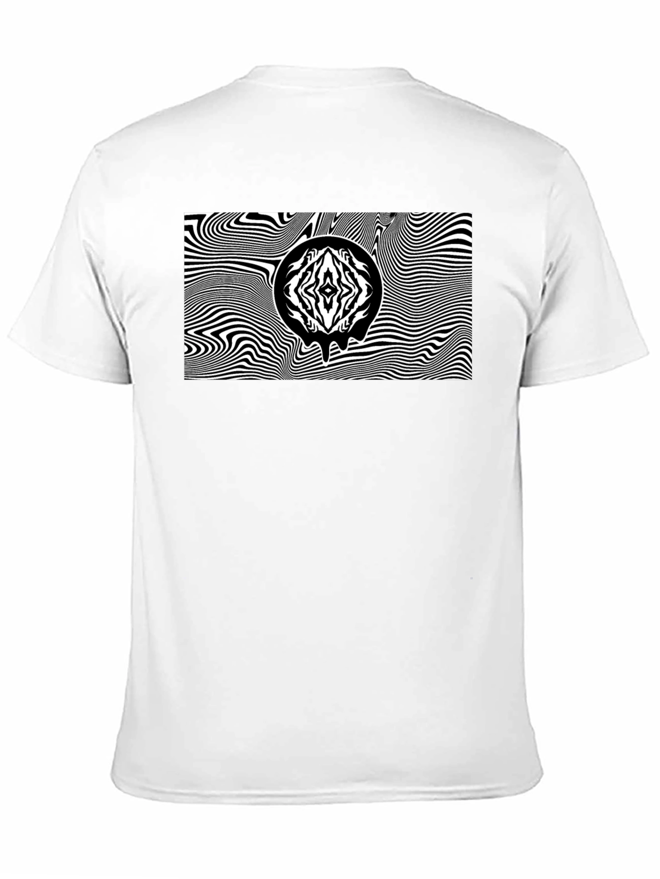 Black Abstract Graphic Tee - Black Unisex T-Shirt view 11