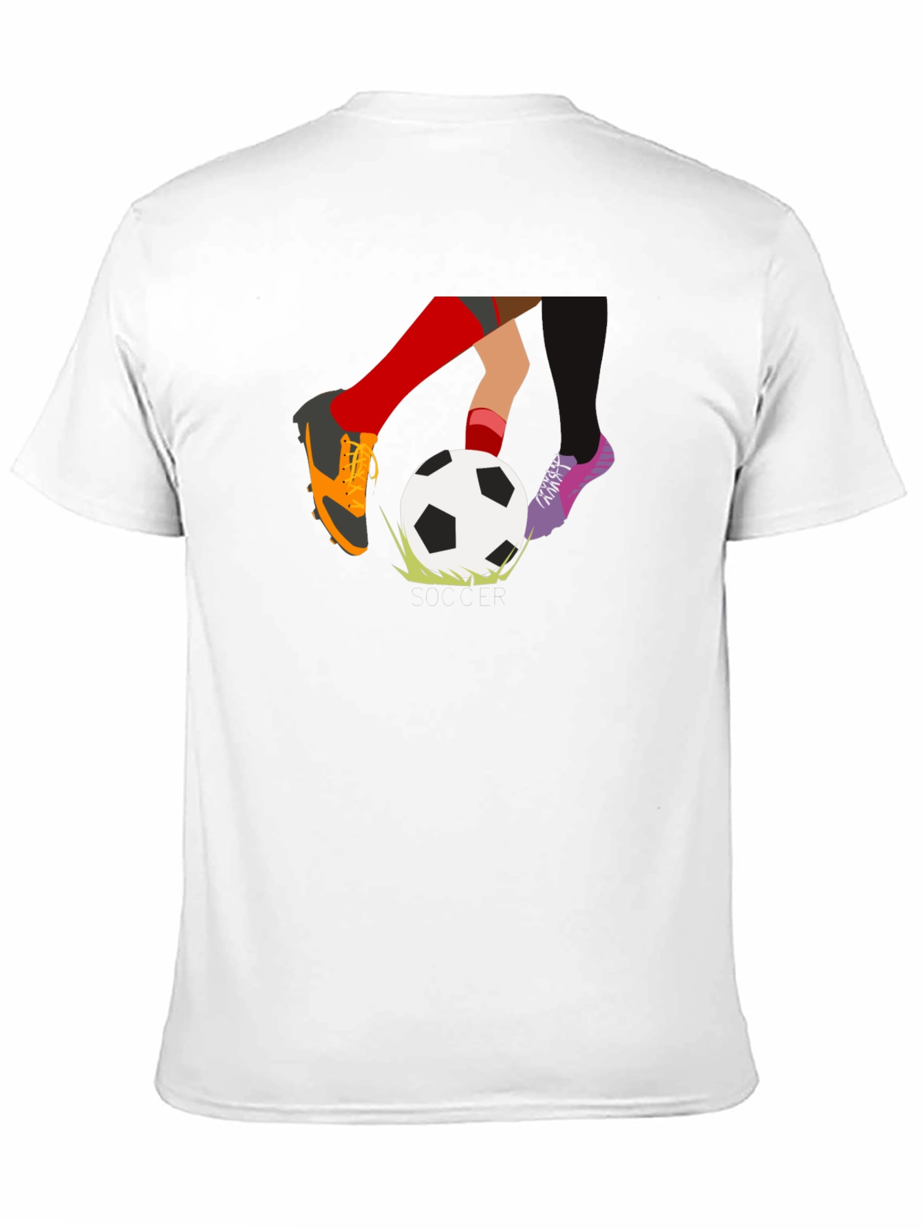 Black Soccer Kick T-Shirt - Black, Unique Design view 11