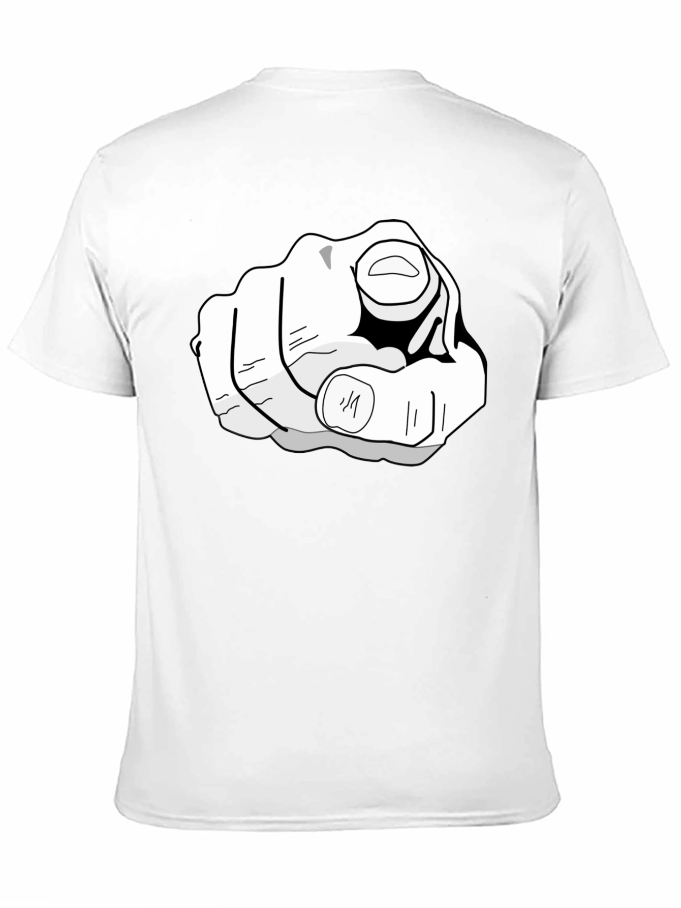 Black Pointing Finger Graphic T-Shirt - Bold Black view 11