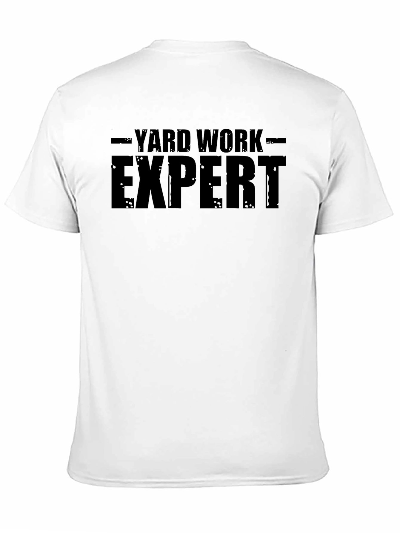 Black Yard Work Expert Tee - Black Cotton Graphic T-Shirt view 11