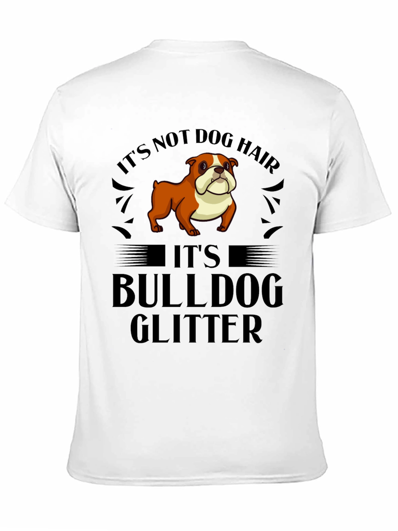 Black Bulldog Glitter T-Shirt - Funny Dog Lover Tee view 11