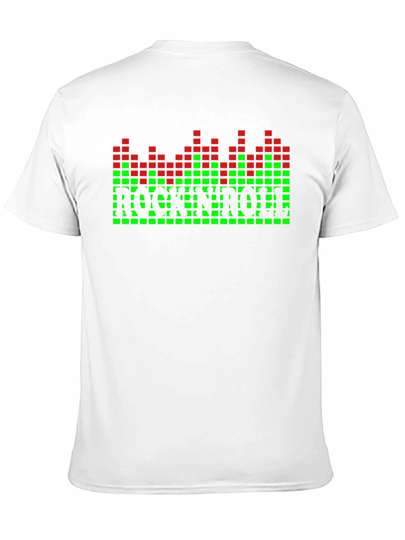Black Rock N Roll Pixel Graphic T-Shirt view 11