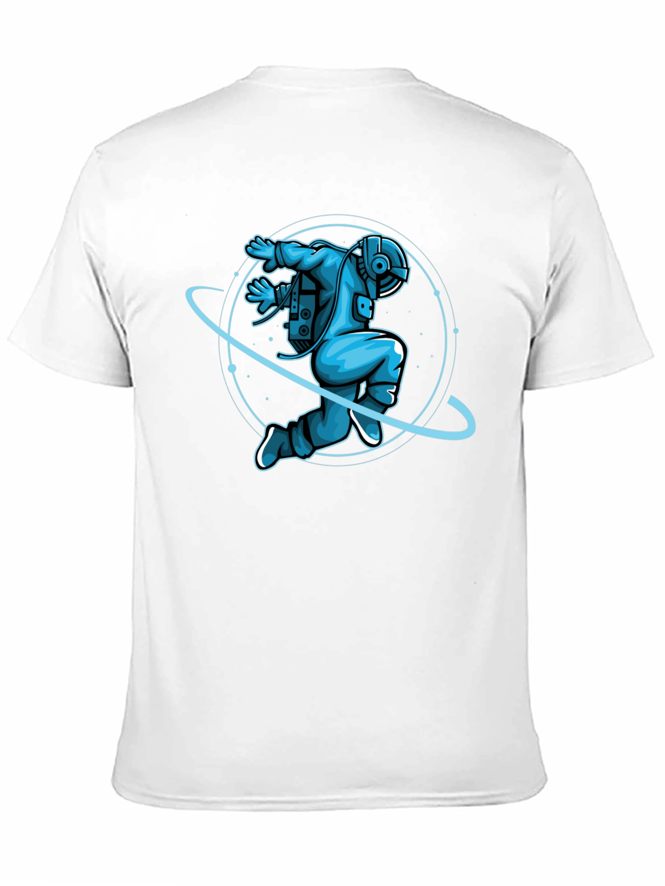 Black Astronaut Graphic T-Shirt - Black Crew Neck view 11