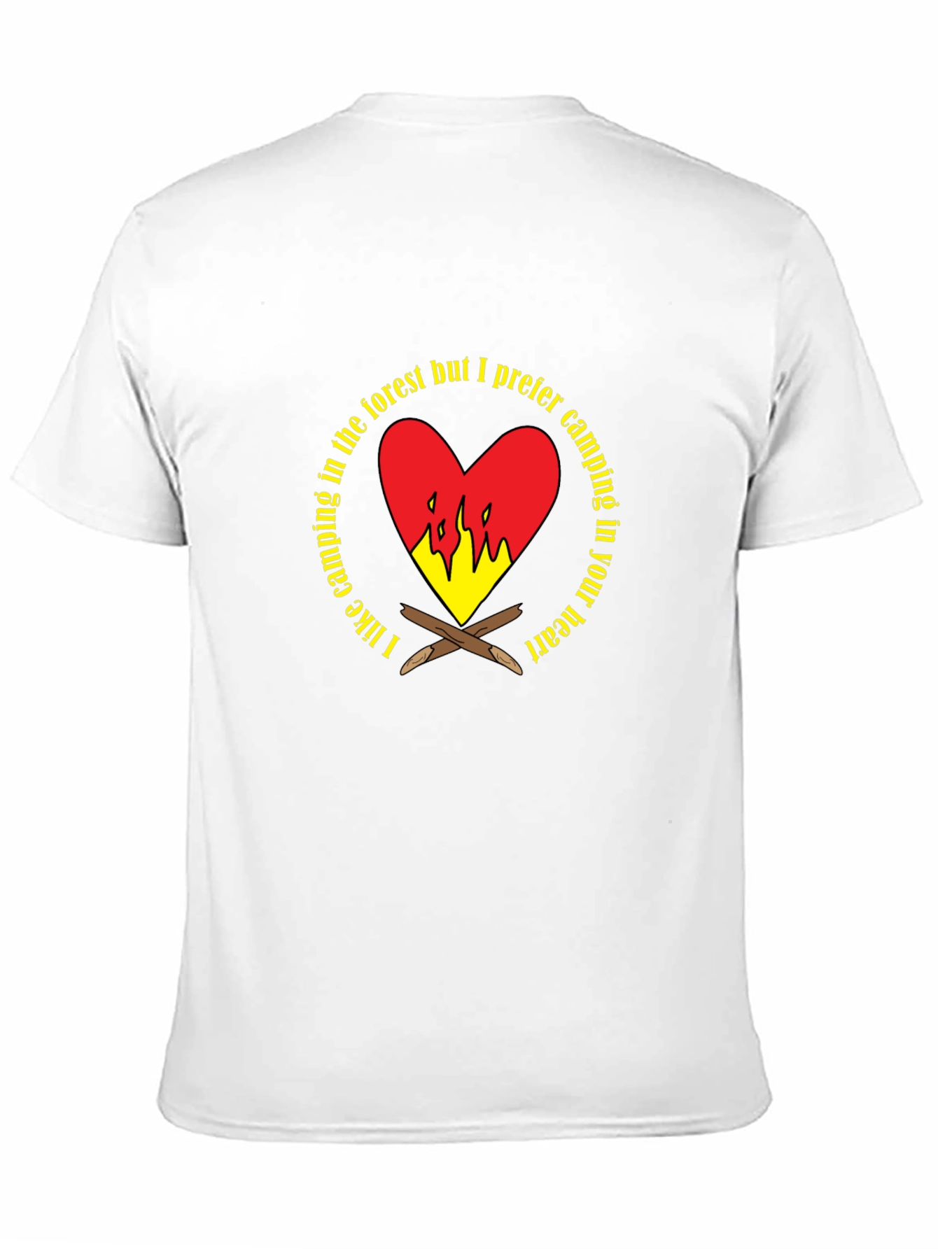 Black Camping Heart Graphic T-Shirt view 11