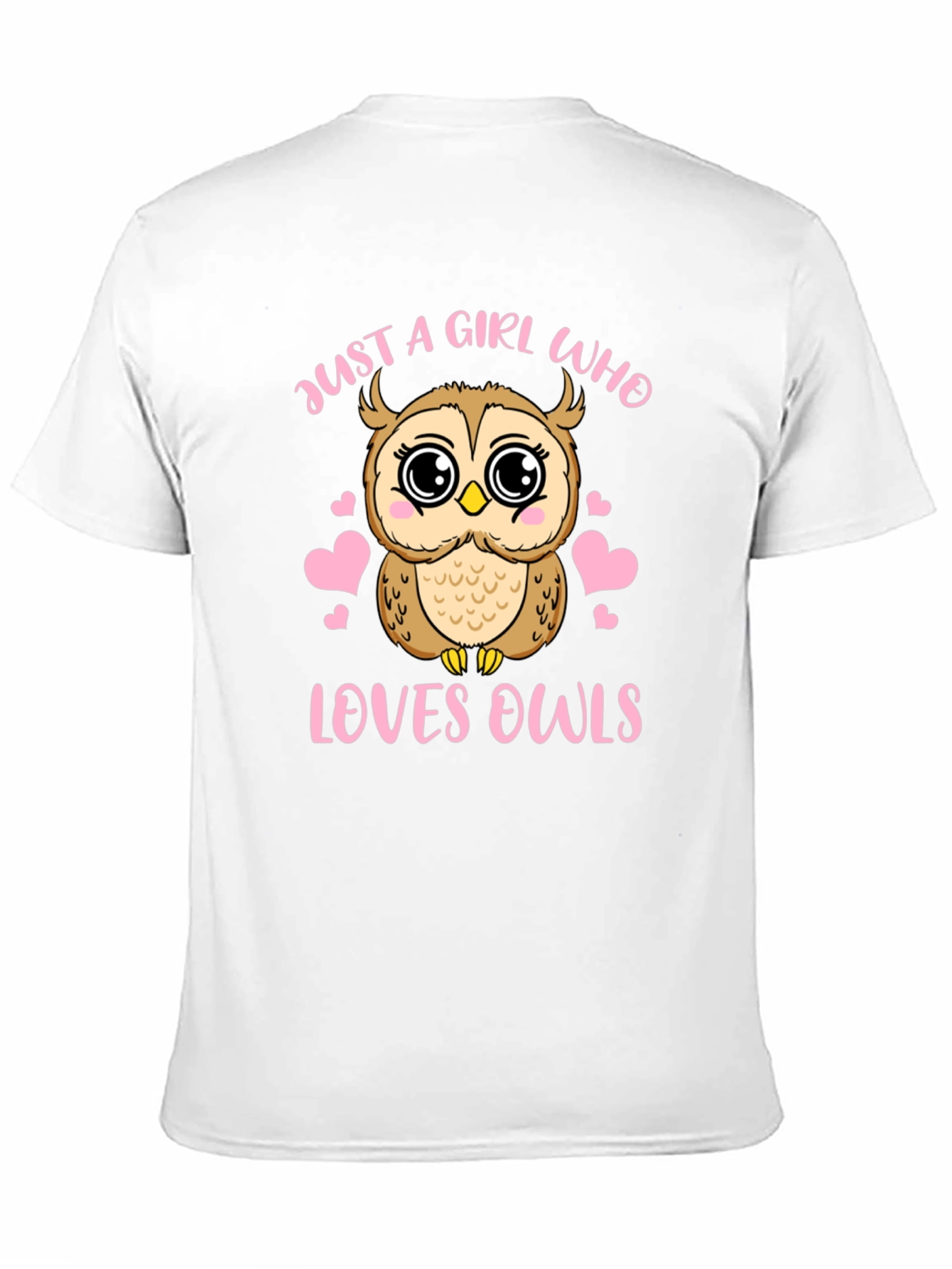 Black Girl's Owl Lover T-Shirt - Cute Owl Design view 11