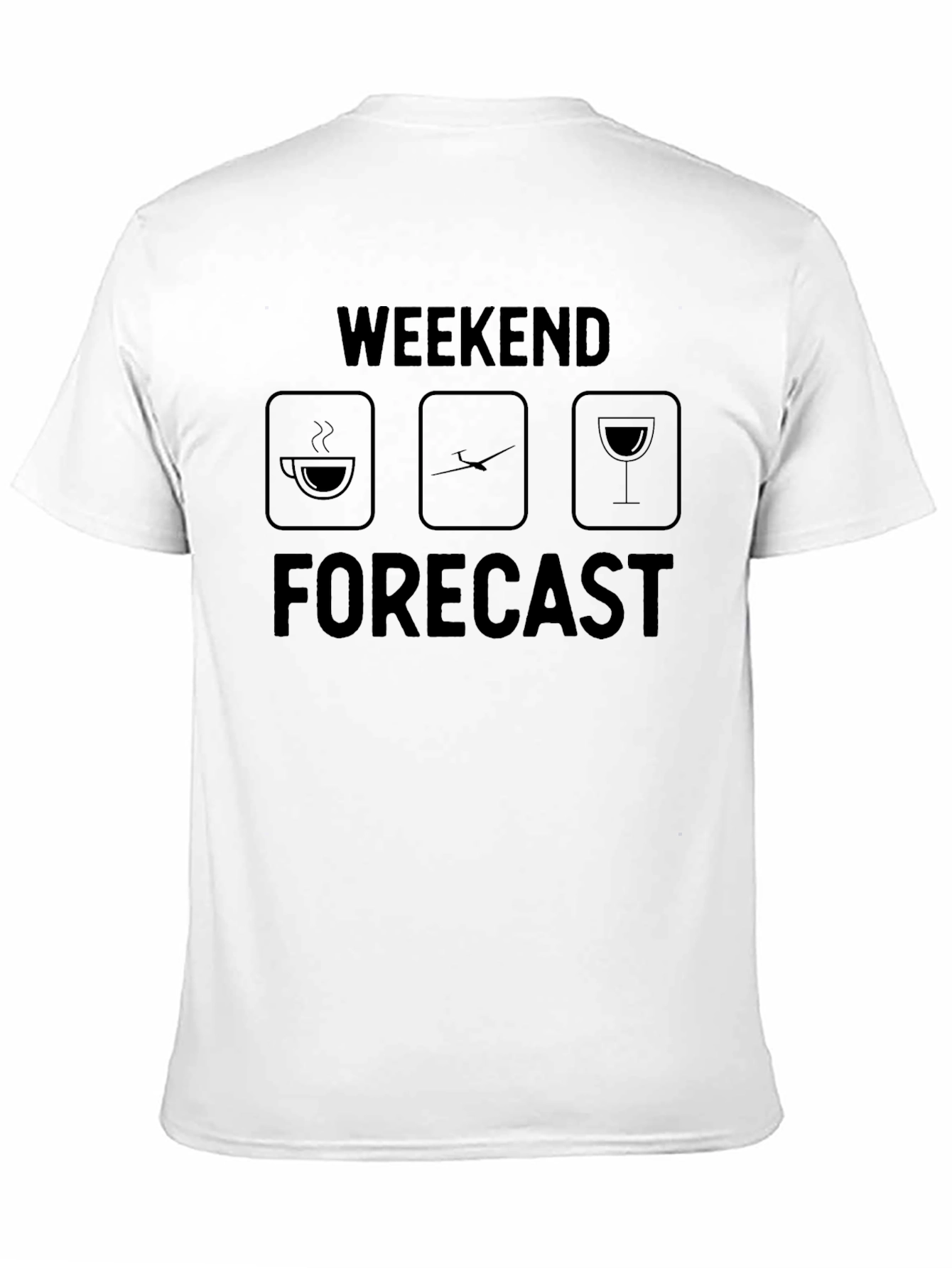 Black Weekend Forecast T-Shirt: Coffee, Golf, Wine view 11