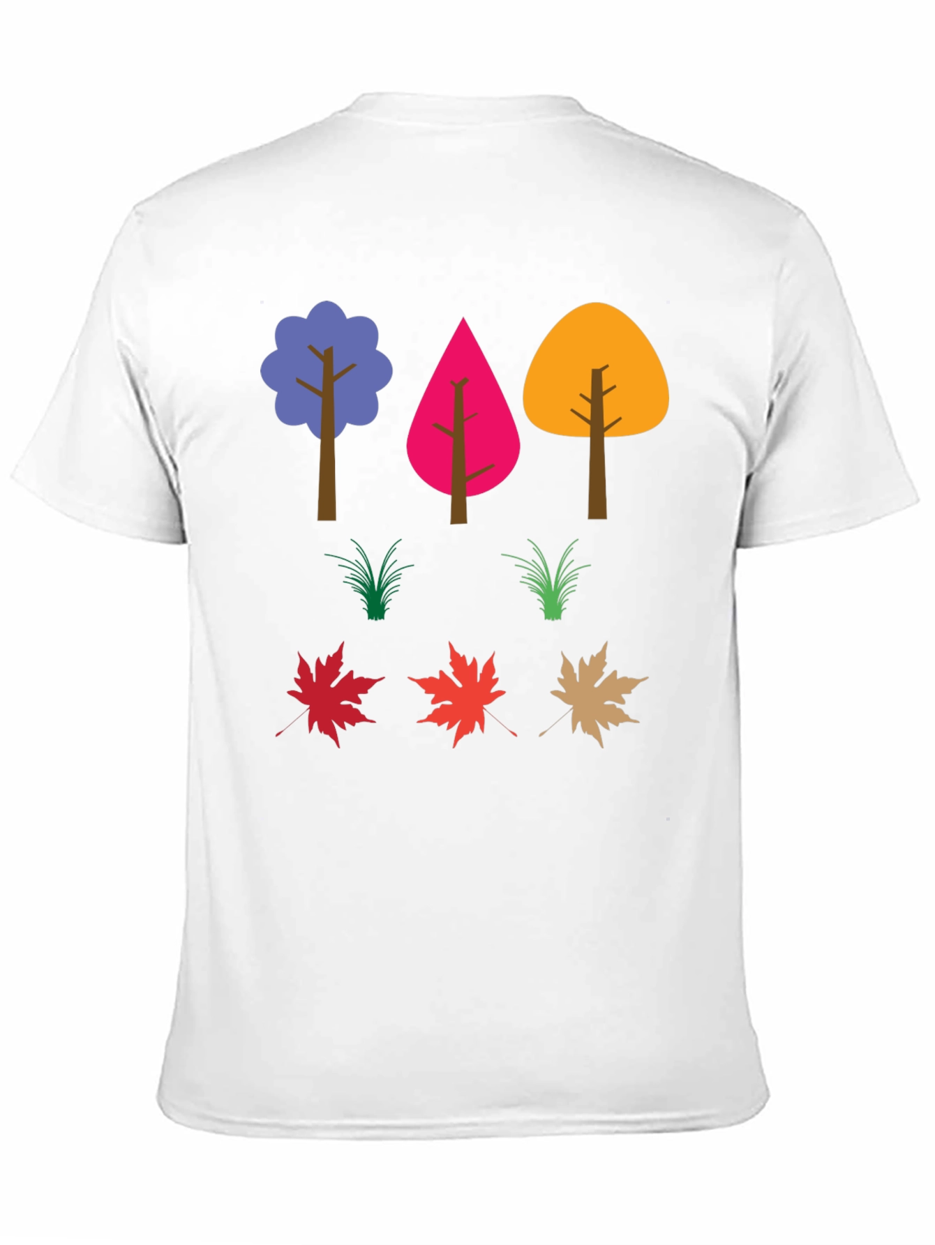 Black Colorful Nature Trees & Leaves Graphic Tee view 11