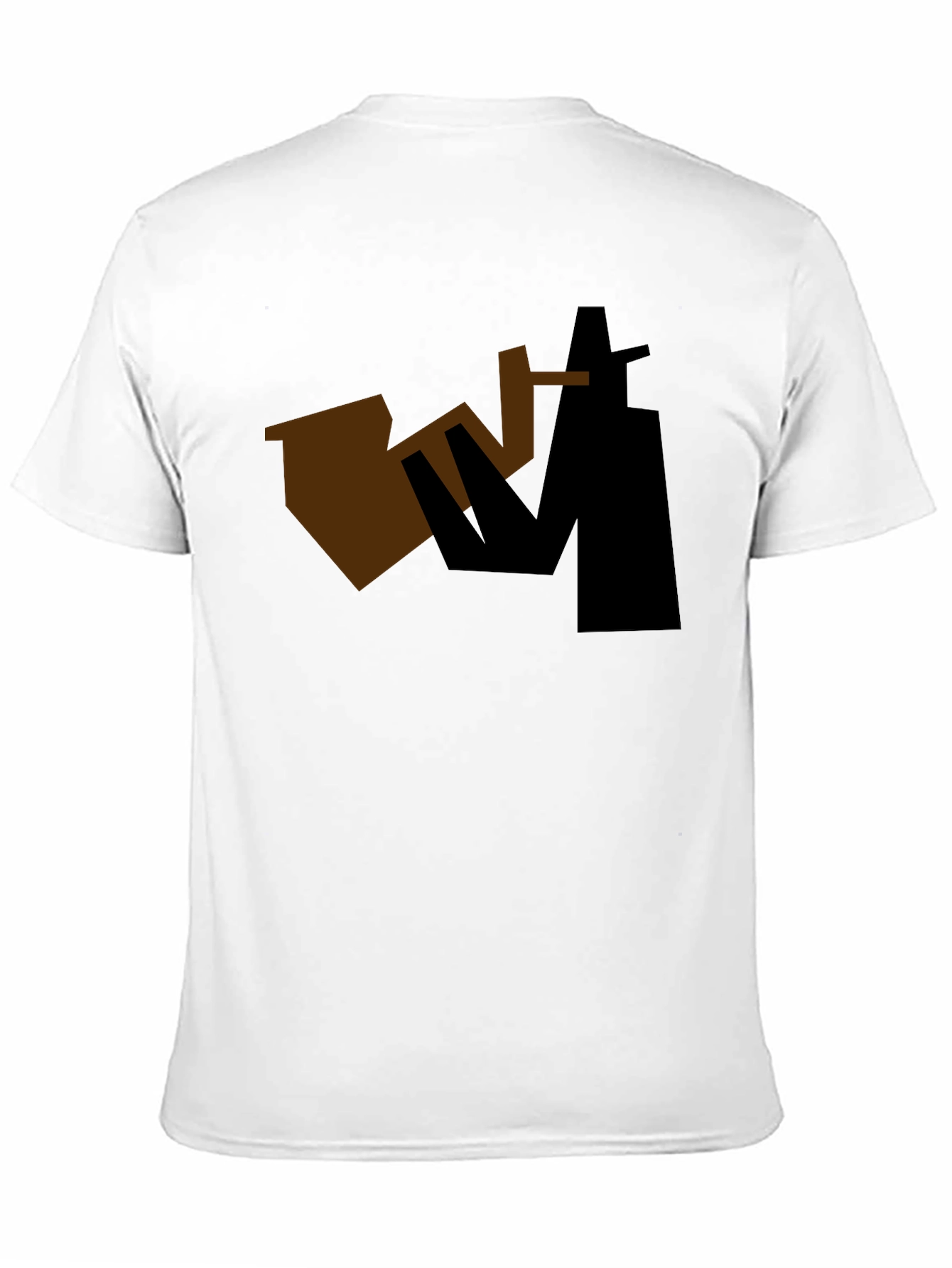 Black Abstract Sax Player Graphic Tee - Black view 11