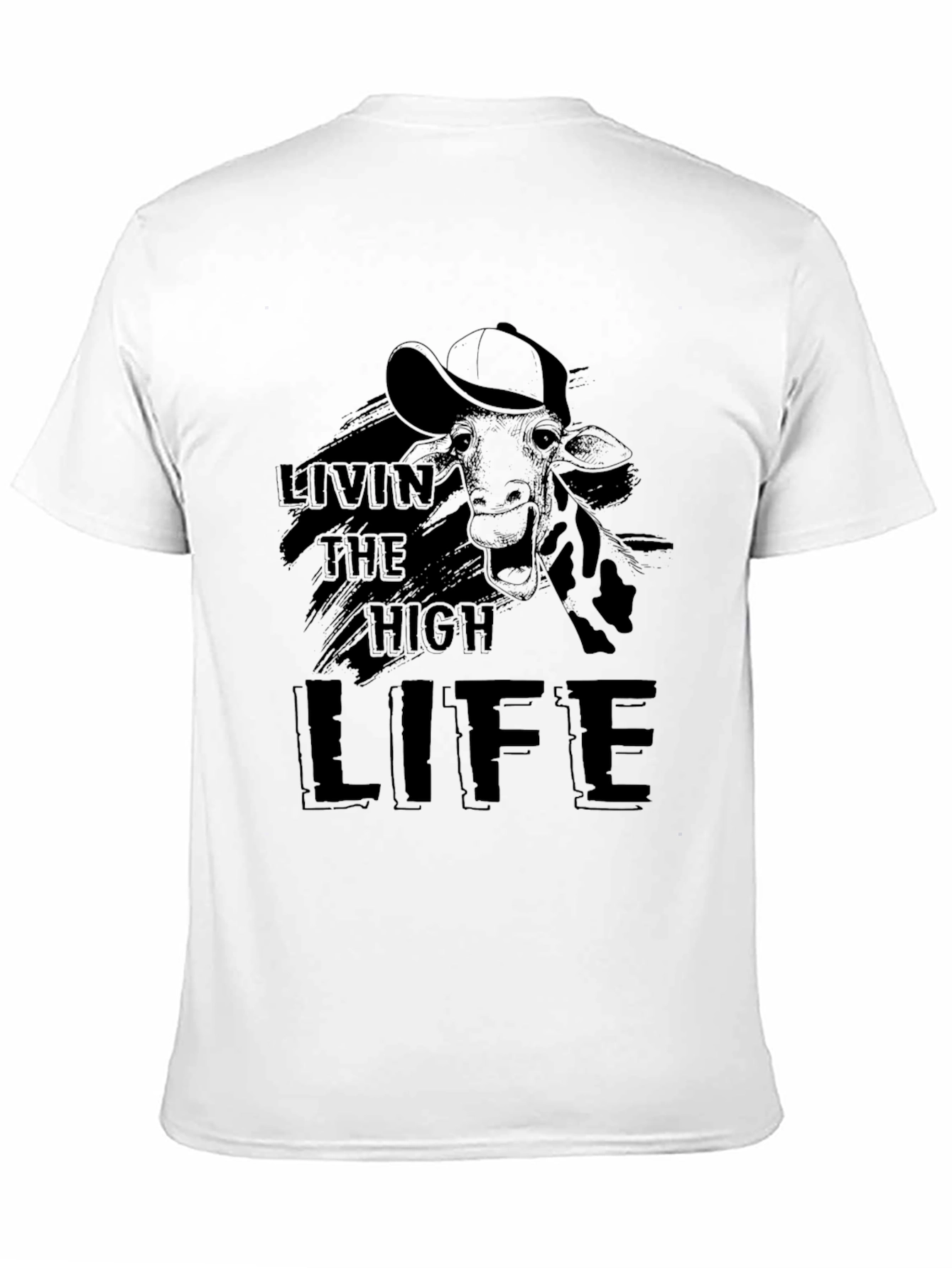 Black Livin' the High Life Giraffe T-Shirt view 11