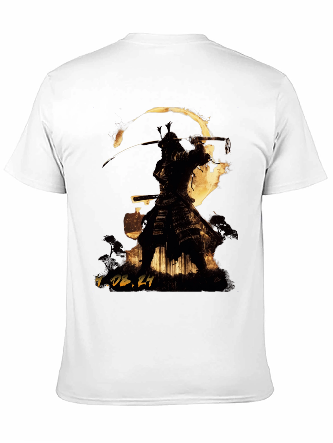 Black Samurai Warrior Graphic T-Shirt view 11