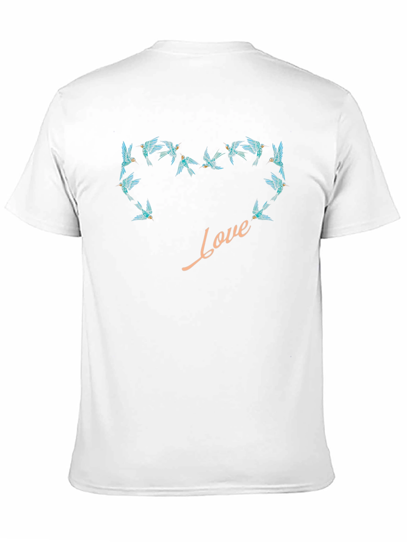 Black Love Bird Heart Tee - Stylish Graphic T-Shirt view 11