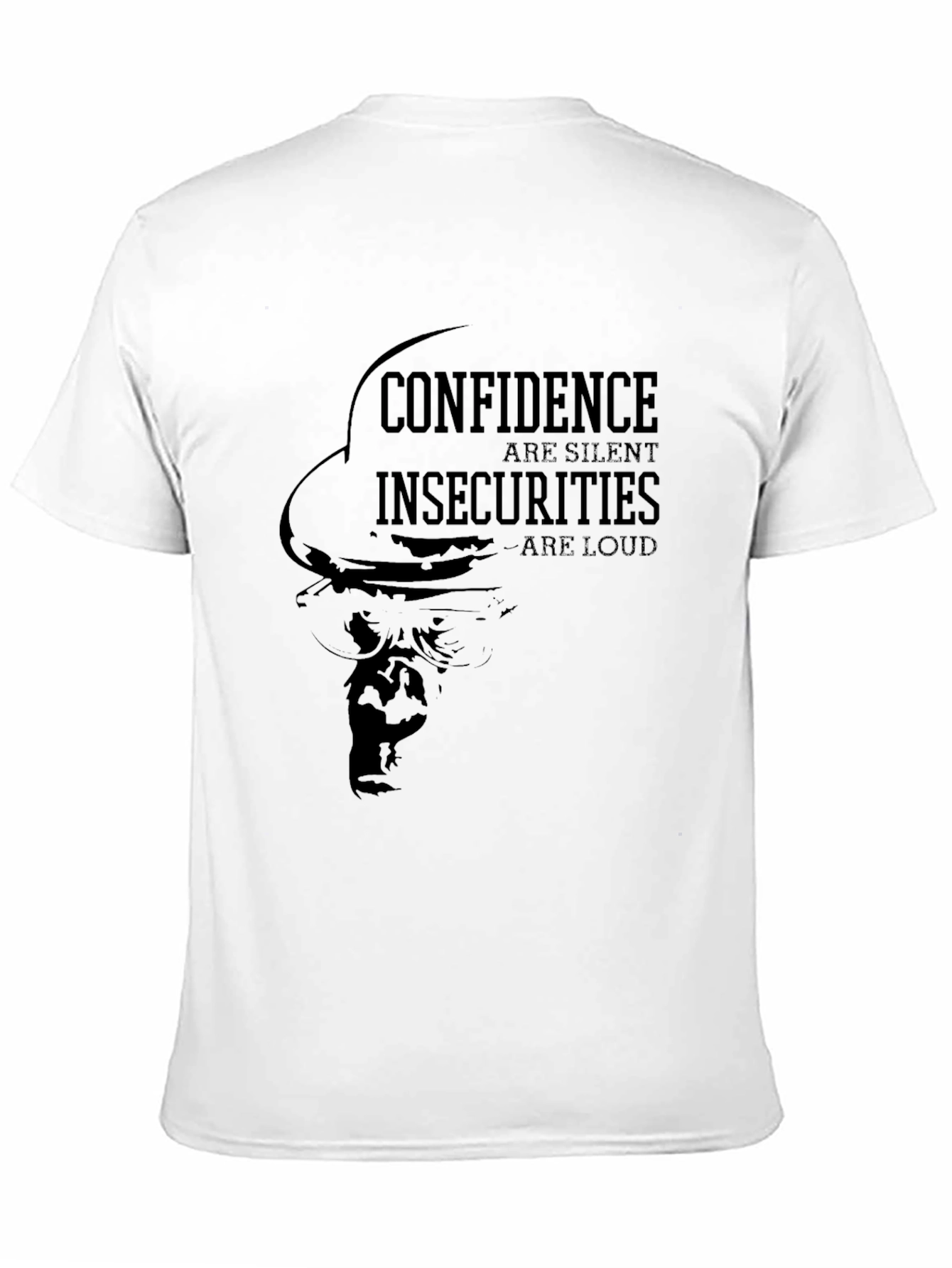Black Confidence Insecurities Graphic T-Shirt view 11