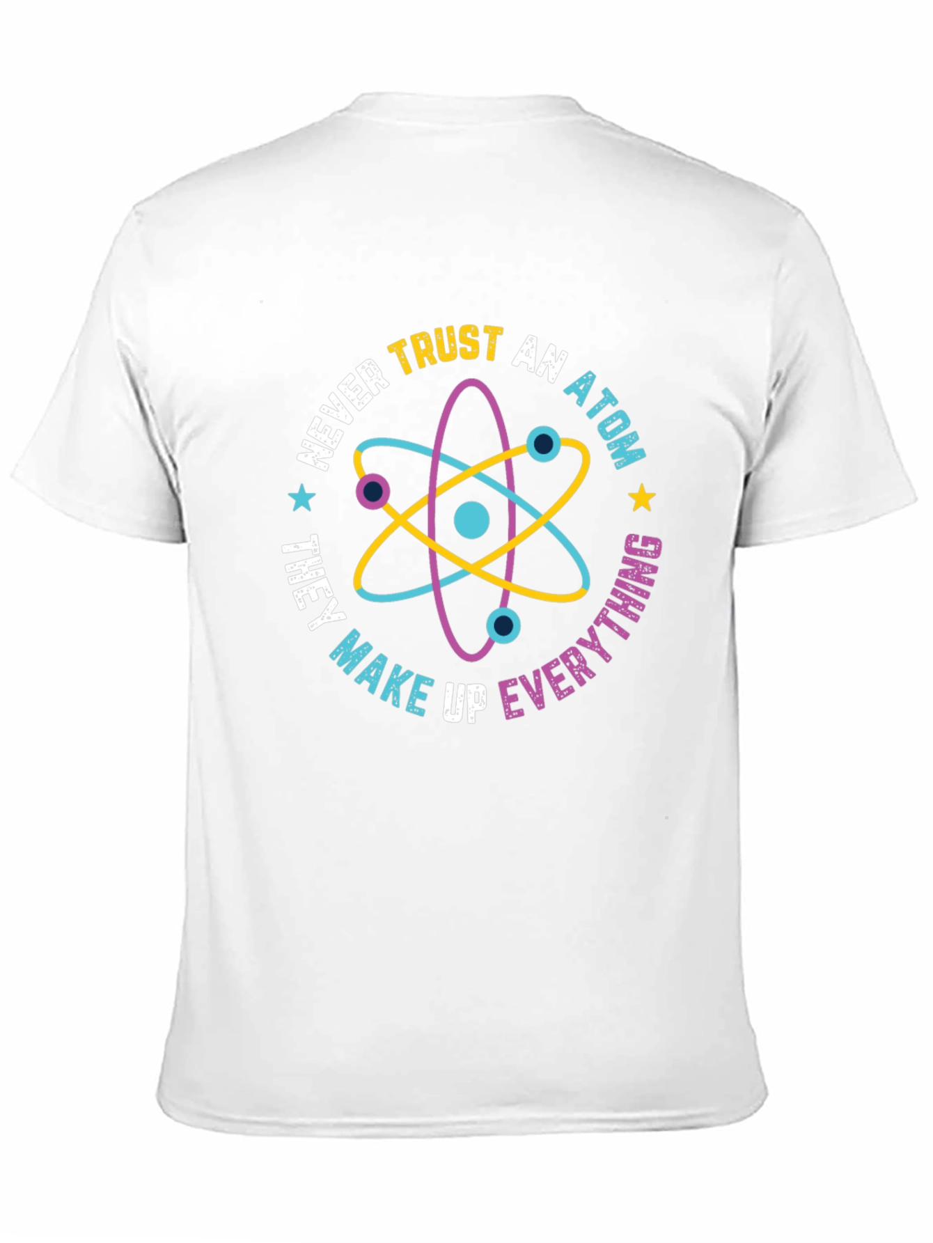 Black Trust No Atom Graphic Tee - Funny Science Shirt view 11