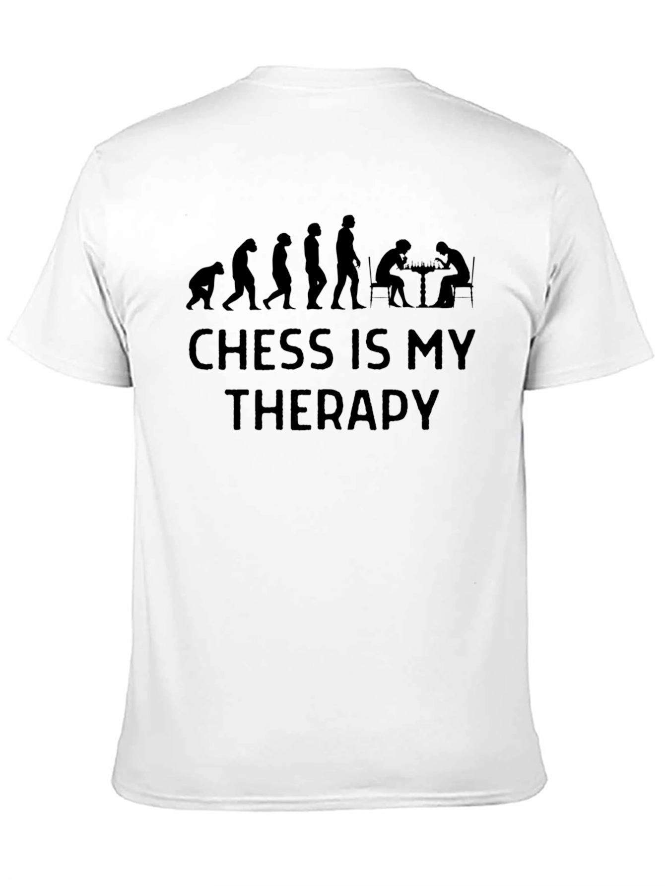 Black Chess is My Therapy T-Shirt - Evolution Design view 11