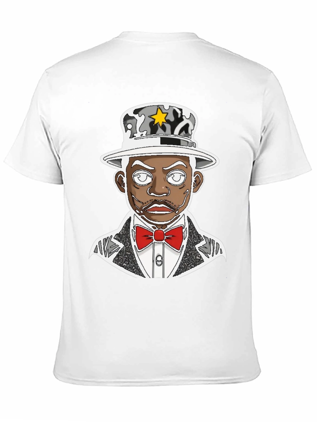 Black Dapper Cartoon Graphic Tee - Stylish Black T-Shirt view 11