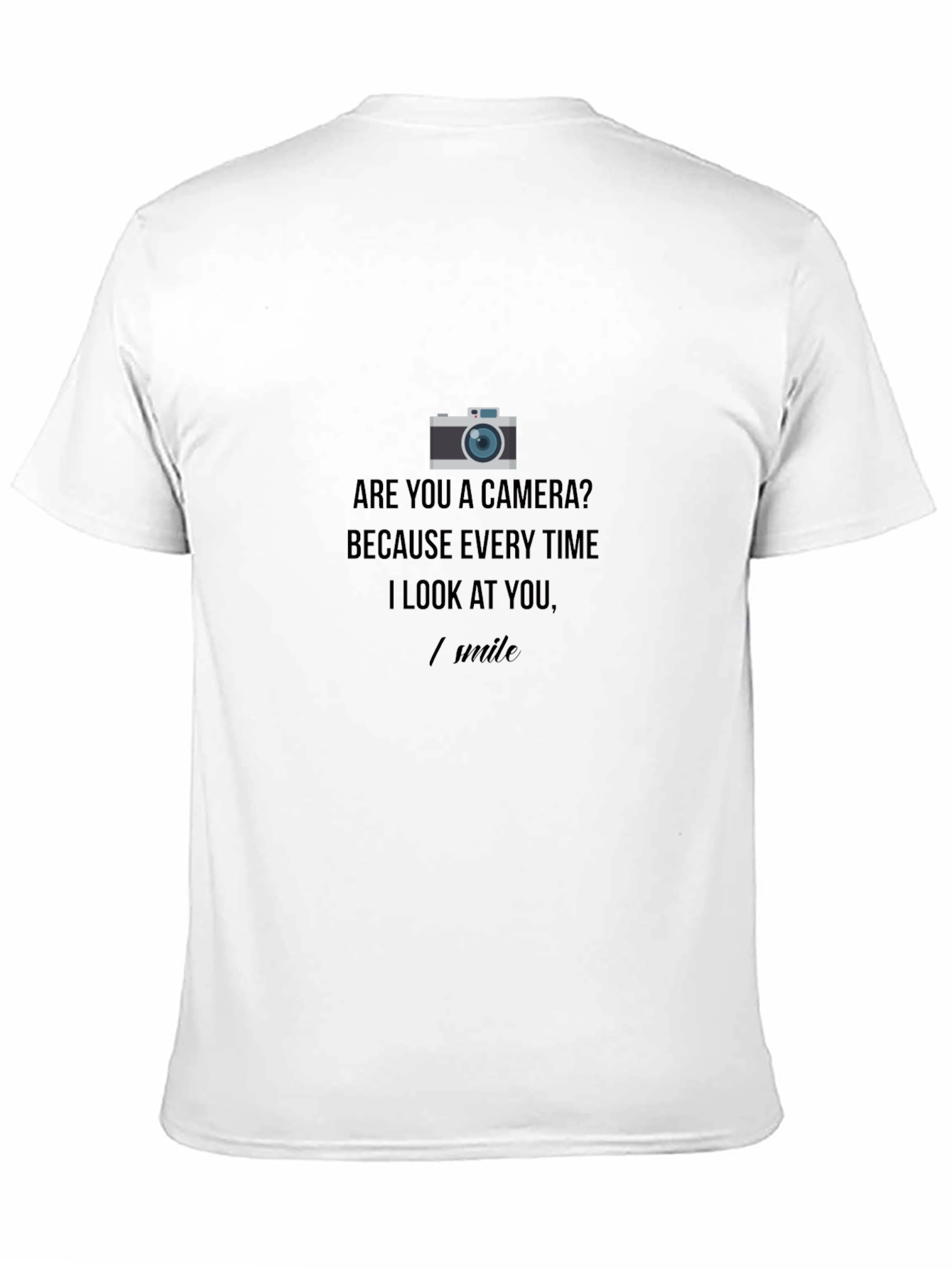 Black Camera Lover T-Shirt - You Make Me Smile! view 11