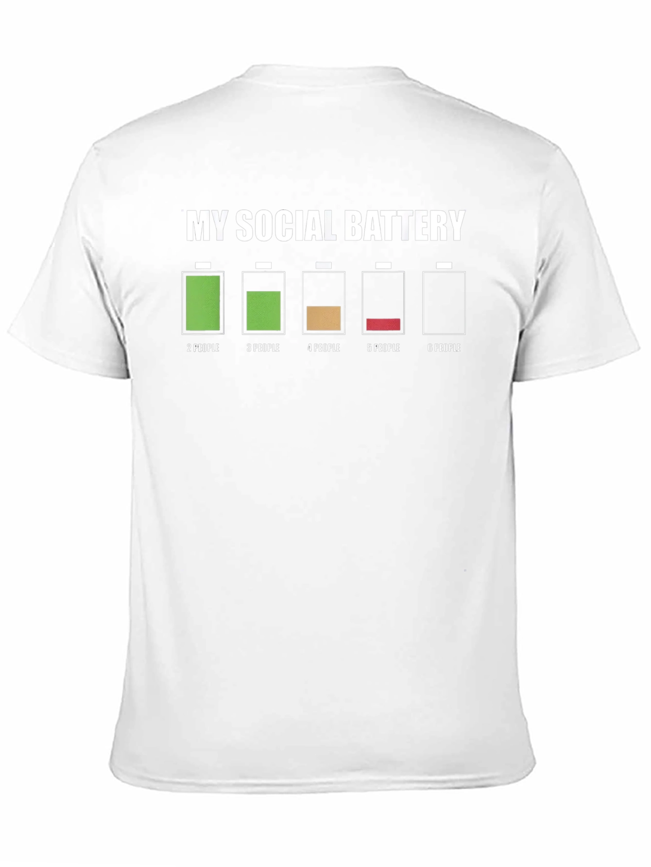 Black Social Battery Graphic Tee - Introvert Humor view 11