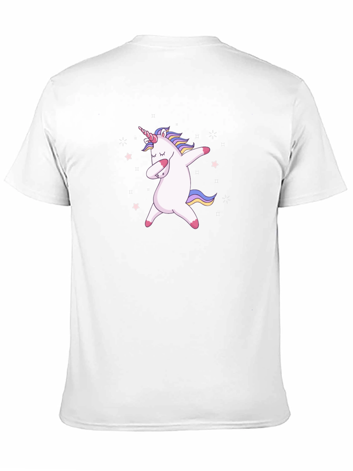 Black Dabbing Unicorn Graphic Tee - Men's Black T-Shirt view 11