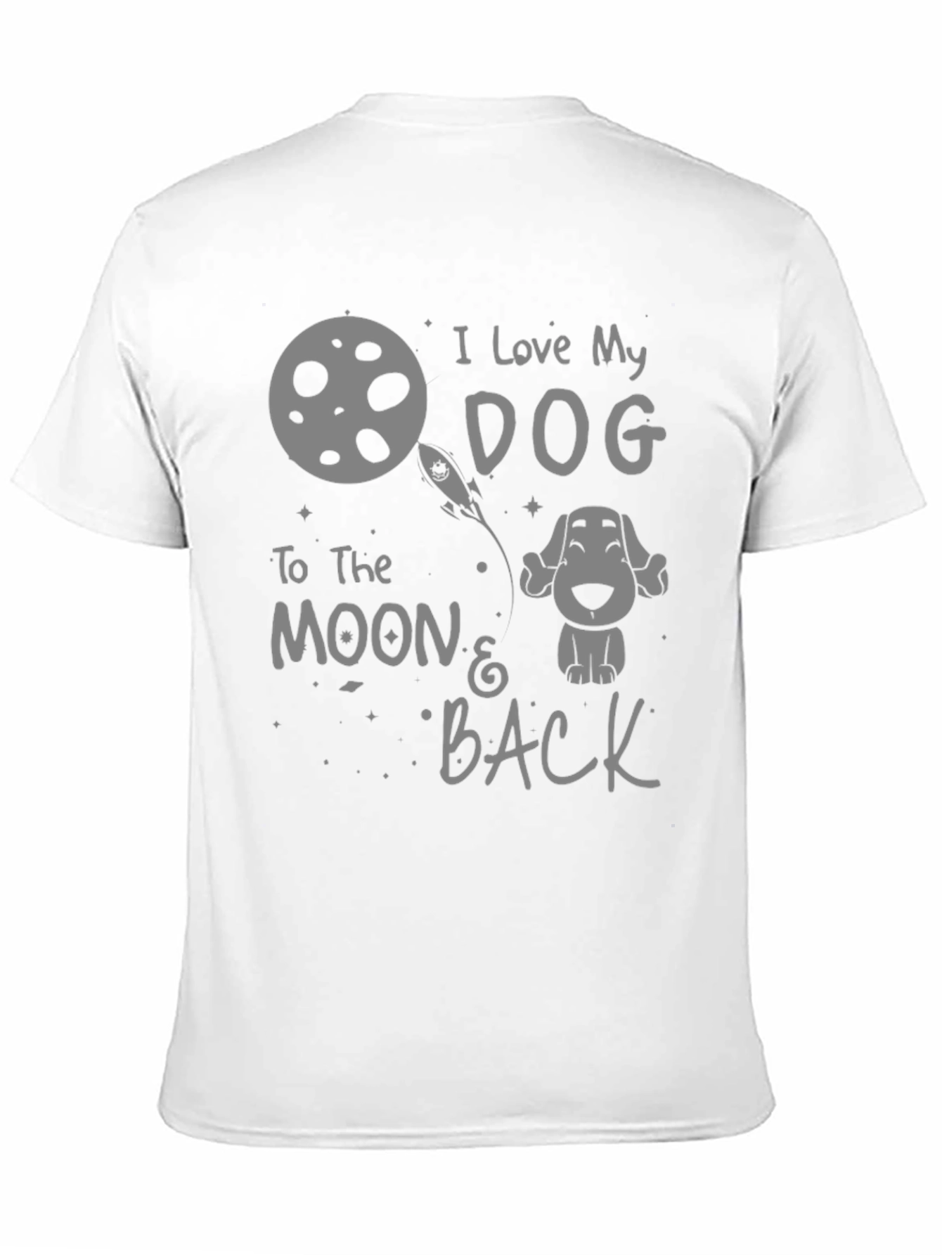 Black I Love My Dog To The Moon And Back T-Shirt view 11