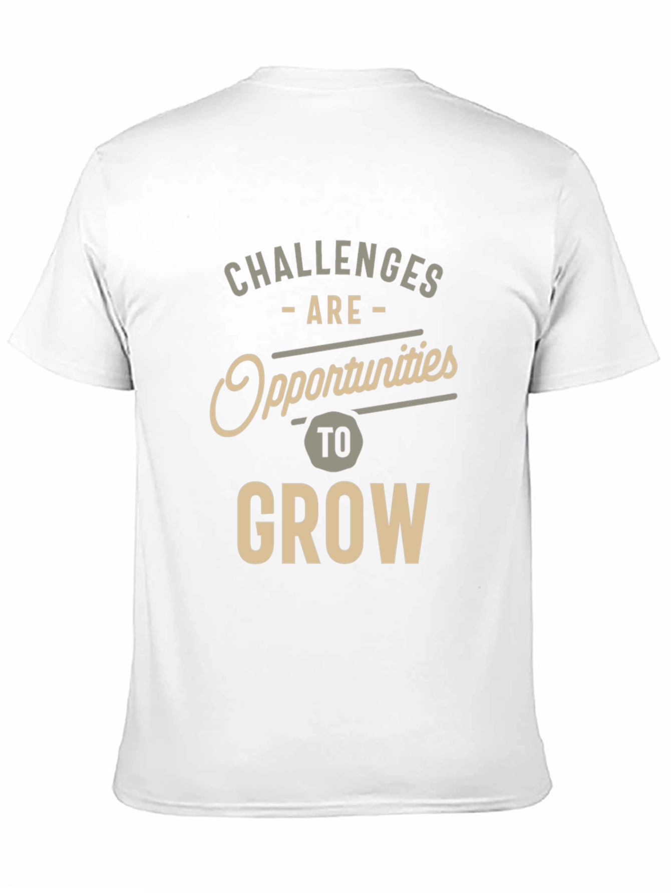 Black Motivational T-Shirt - Challenges are Opportunities to Grow view 11