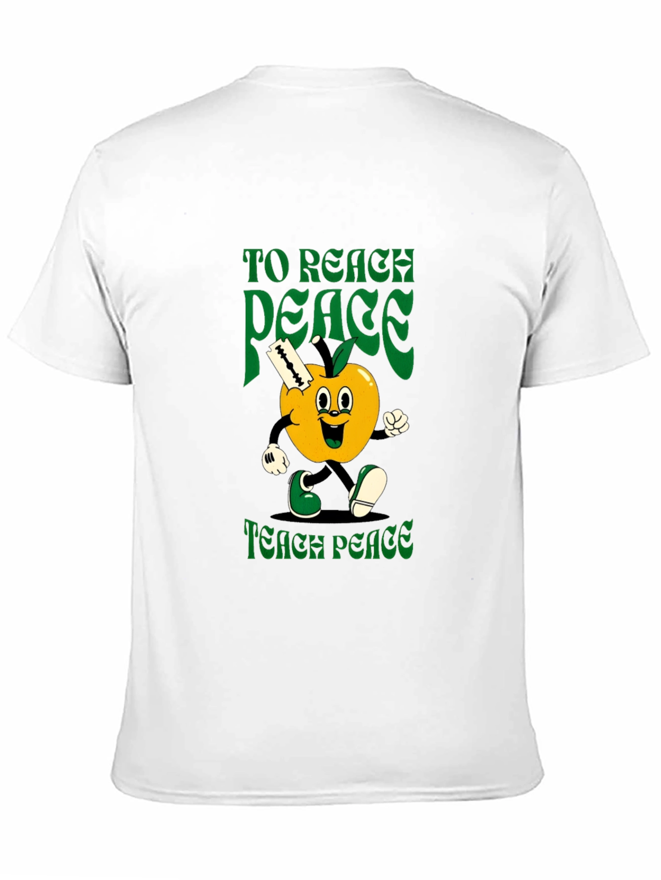 Black Peace Graphic T-Shirt - Black Cotton Tee view 11