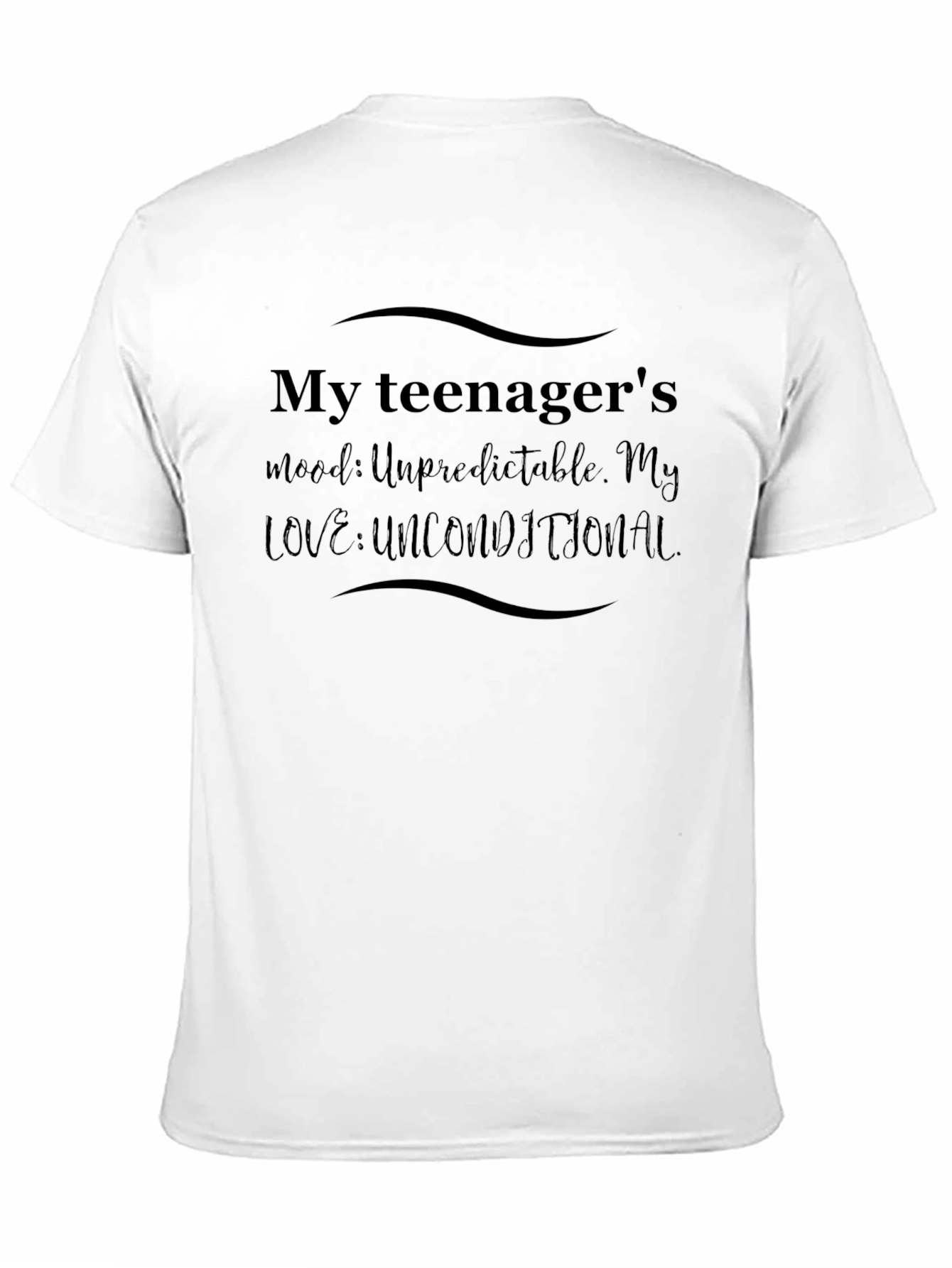 Black Teenager's Mood Unpredictable T-Shirt view 11