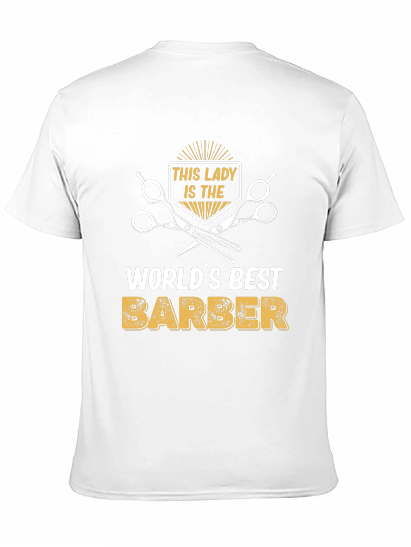 Black World's Best Lady Barber T-Shirt - Black view 11