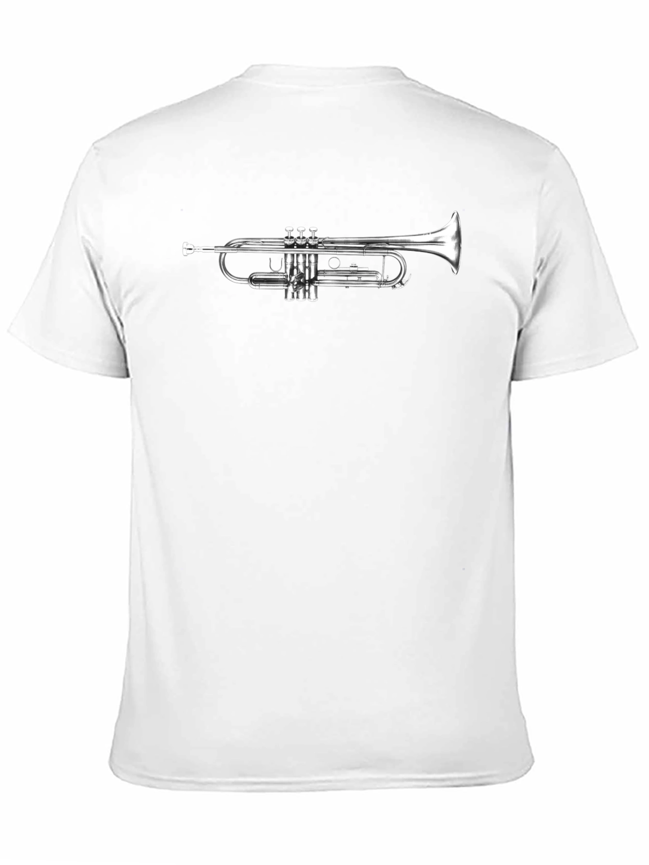Black Trumpet Graphic T-Shirt - Musical Instrument Tee view 11
