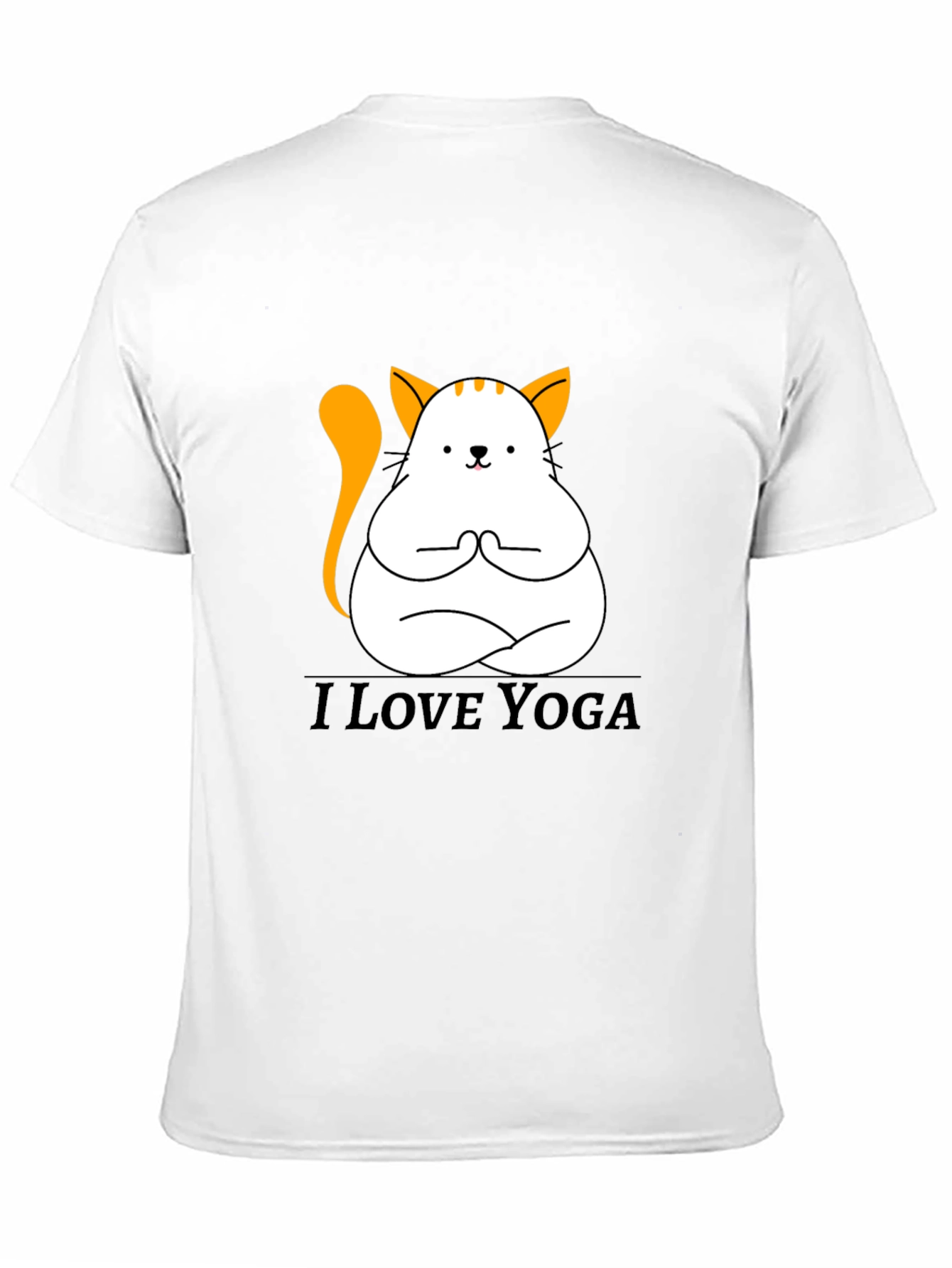 Black Yoga Cat T-Shirt - Meditating Kitten Graphic Tee view 11