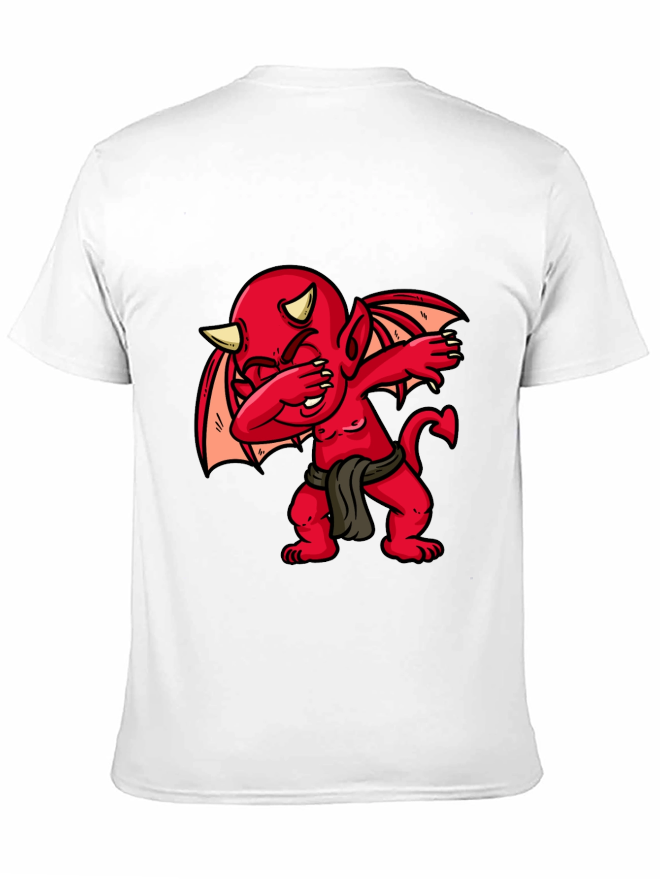 Black Dabbing Devil Graphic Tee - Men's Black T-Shirt view 11