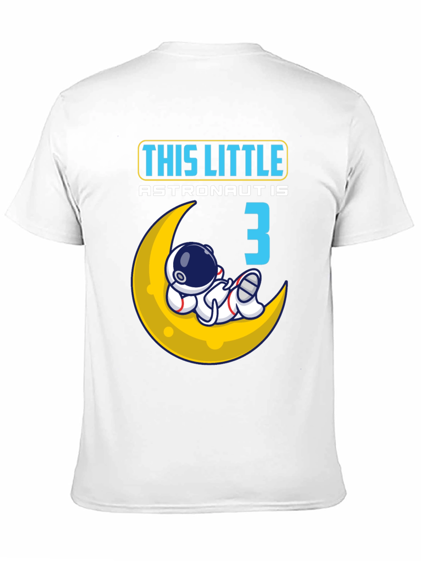 Black Little Astronaut Birthday Shirt - Age 3 view 11