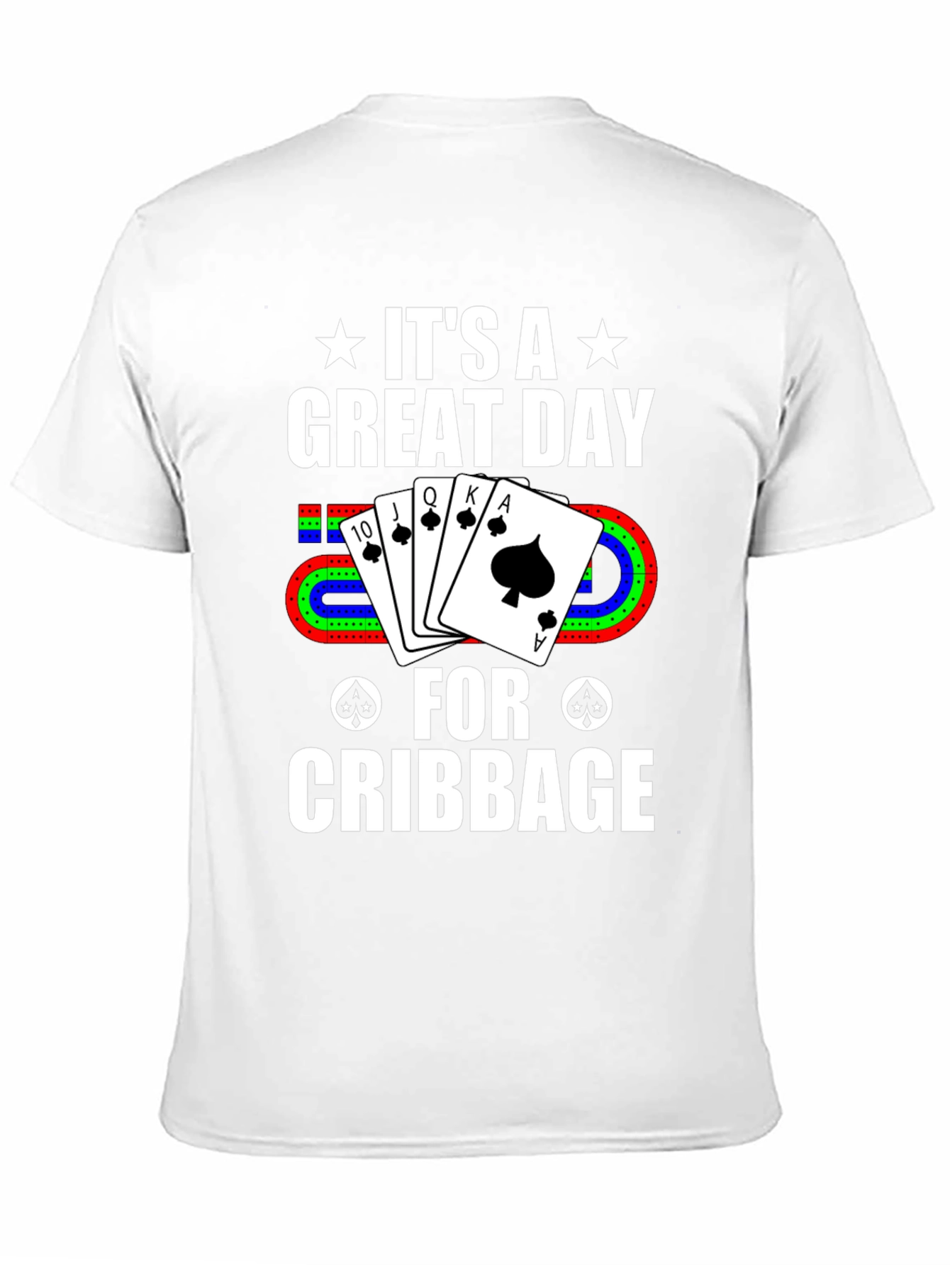 Black Cribbage Player T-Shirt - Great Day for Cribbage view 11