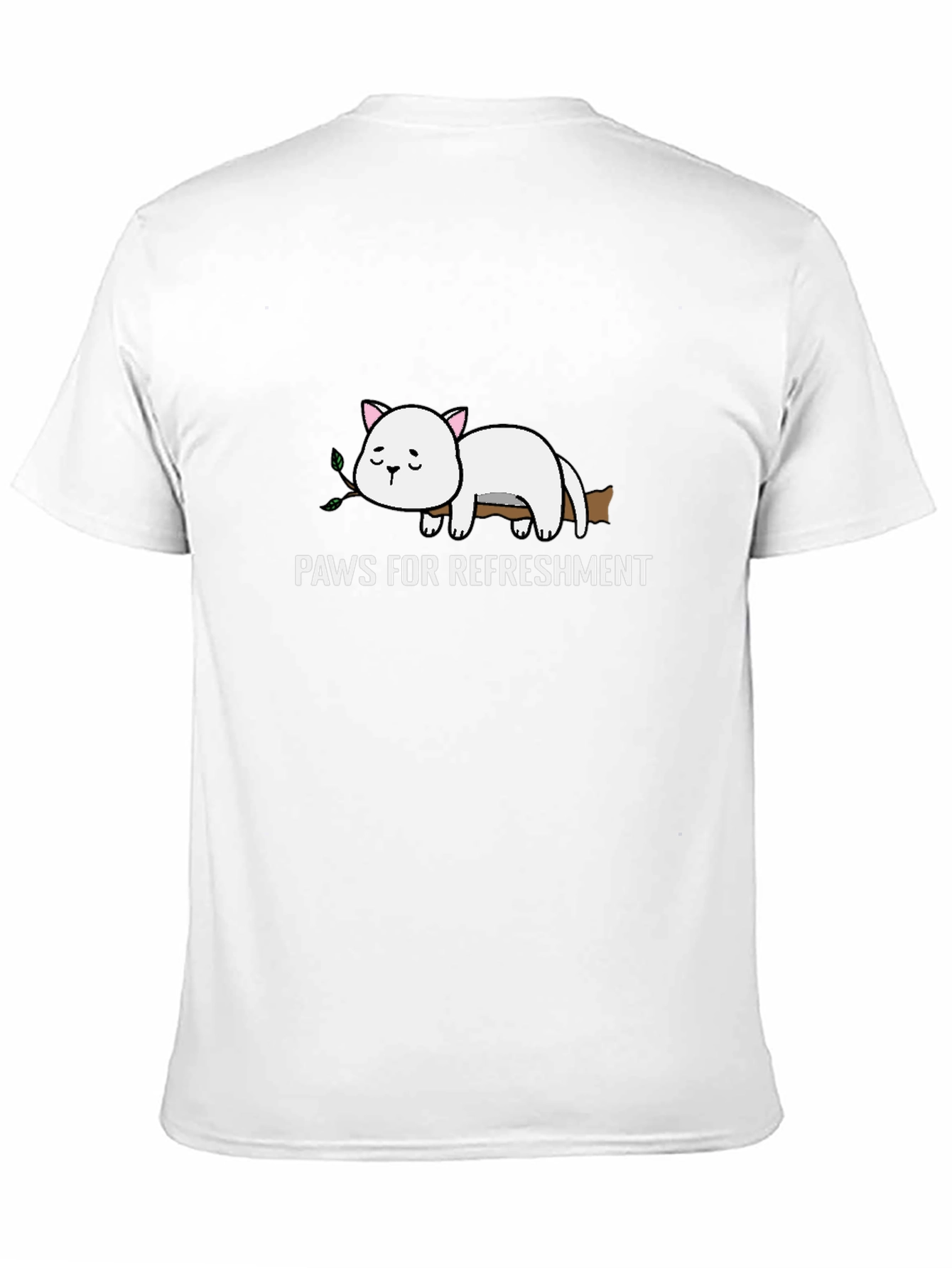 Black Paws for Refreshment Cat T-Shirt view 11