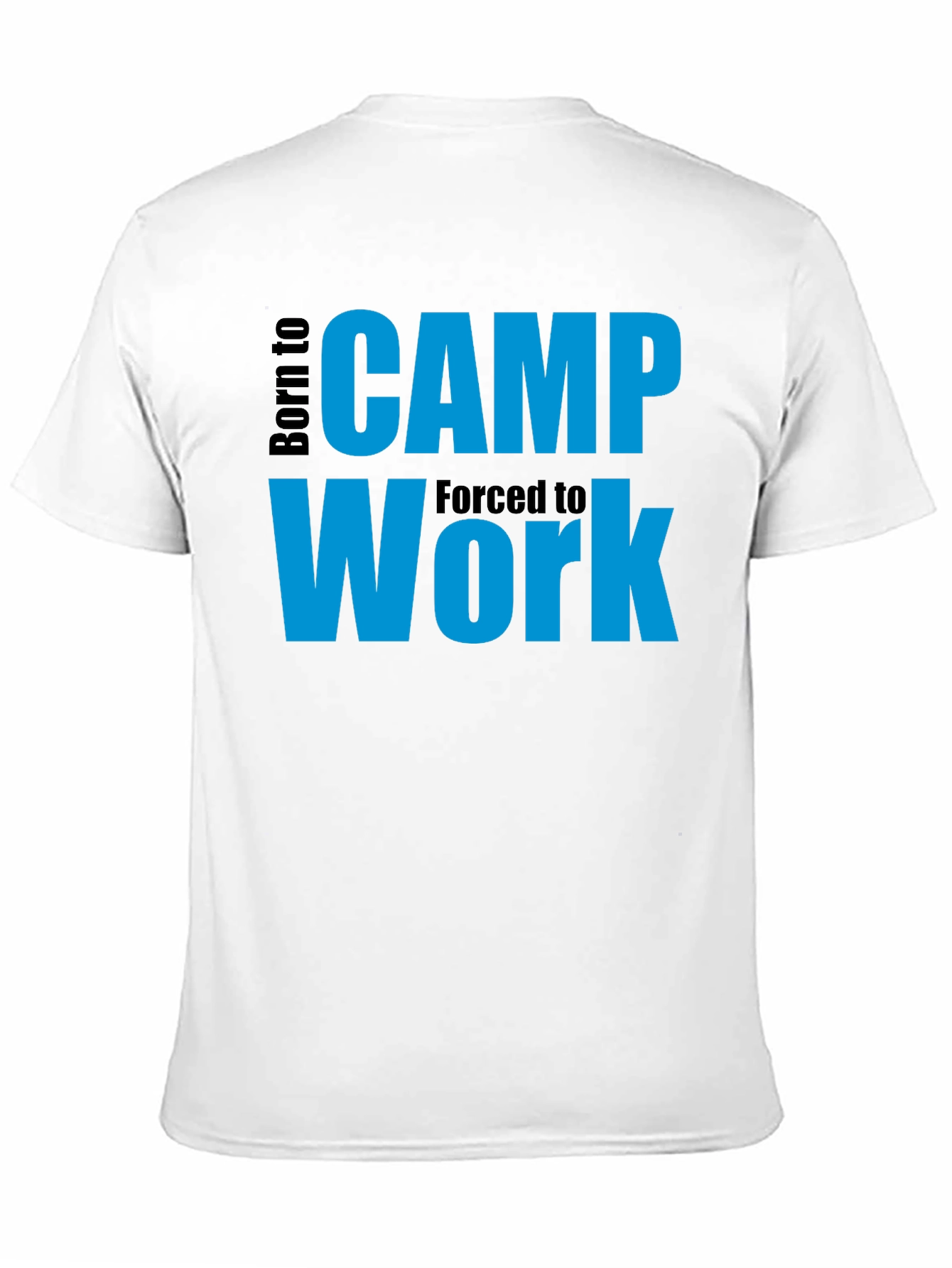 Black Born to Camp T-Shirt - Funny Outdoor Tee view 11