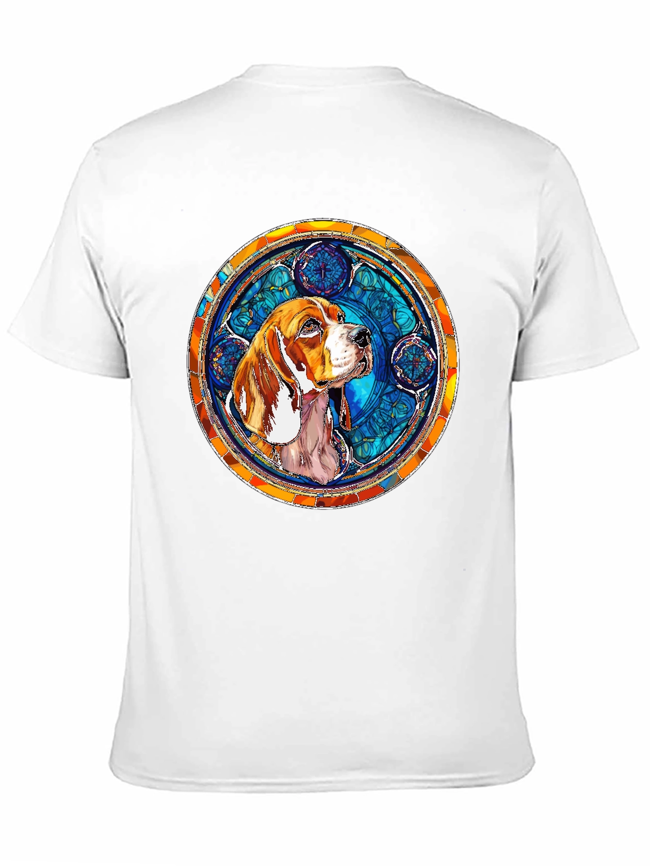 Black Dog Stained Glass Style Graphic Tee view 11