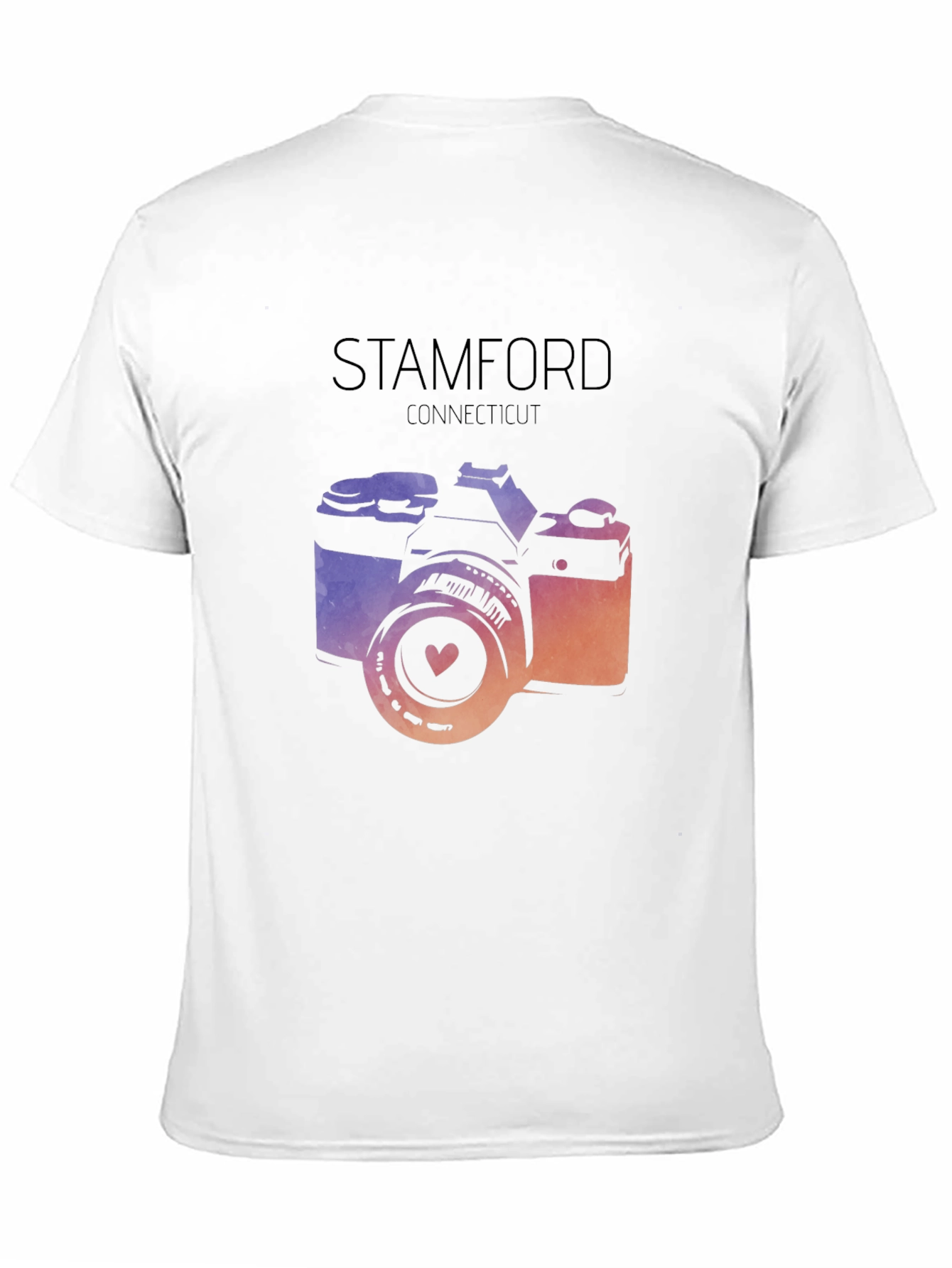 Black Stamford Connecticut Camera Graphic Tee view 11