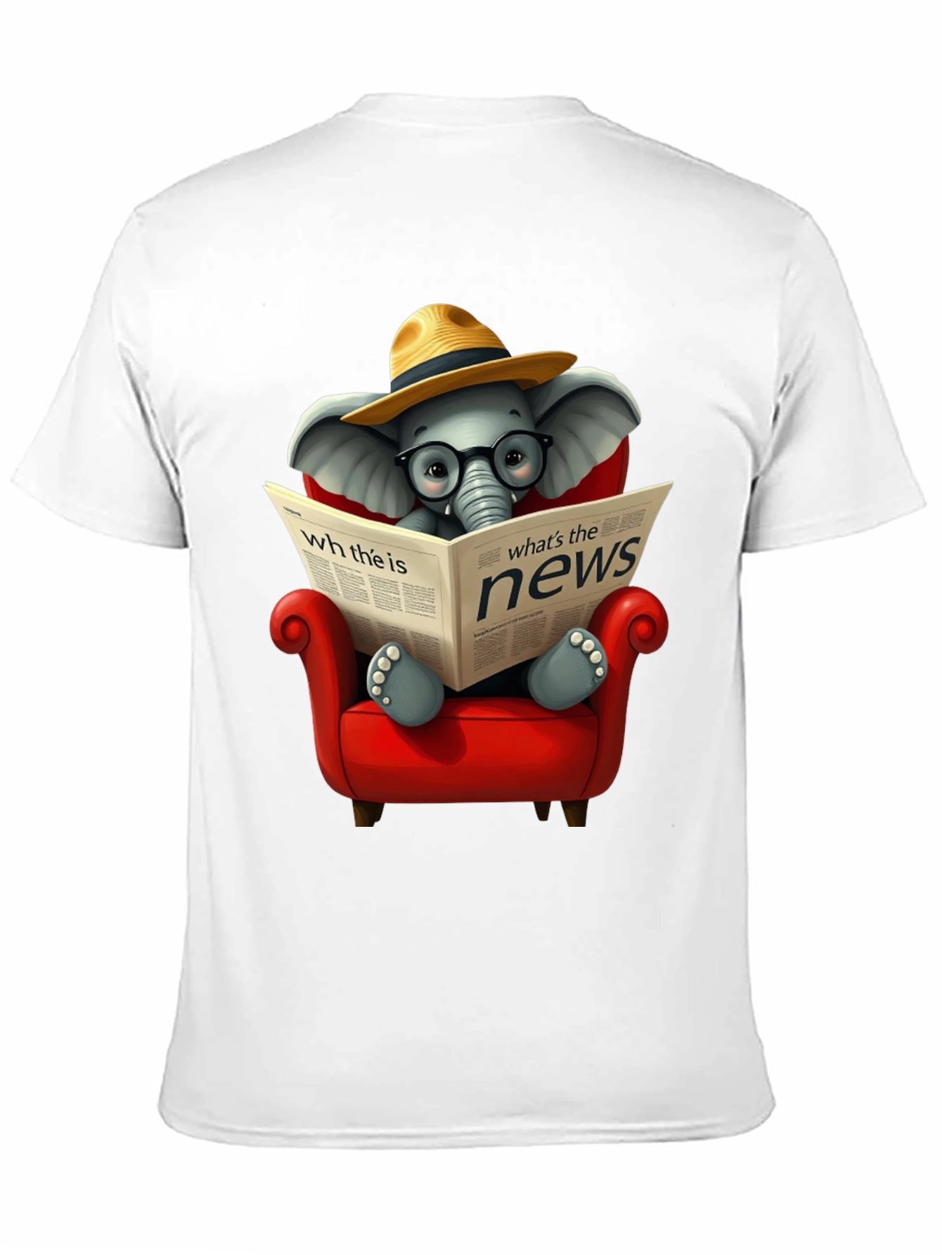 Black Elephant Reading News T-Shirt view 11