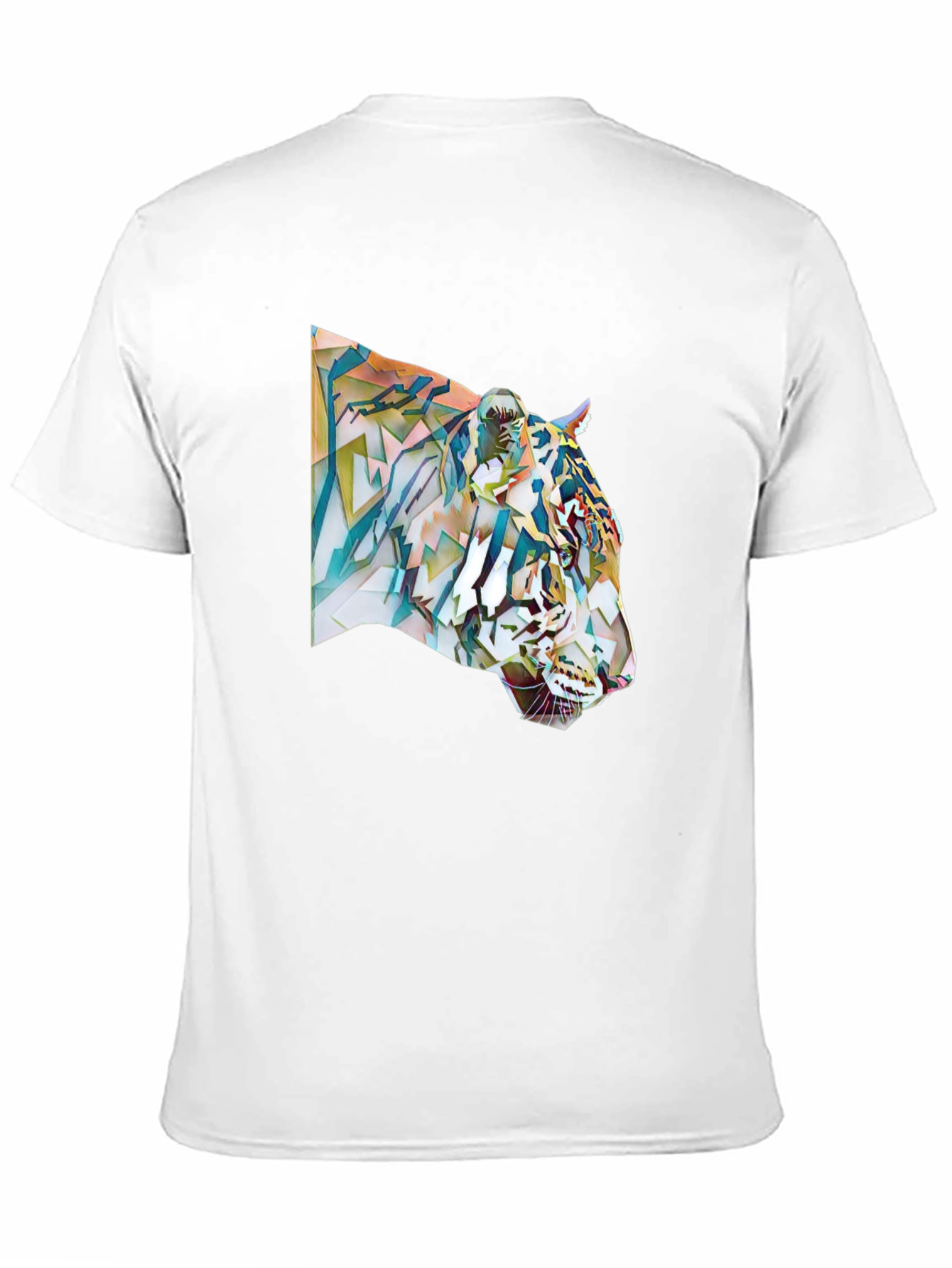 Black Abstract Tiger Graphic Tee - Cool Men's T-Shirt view 11