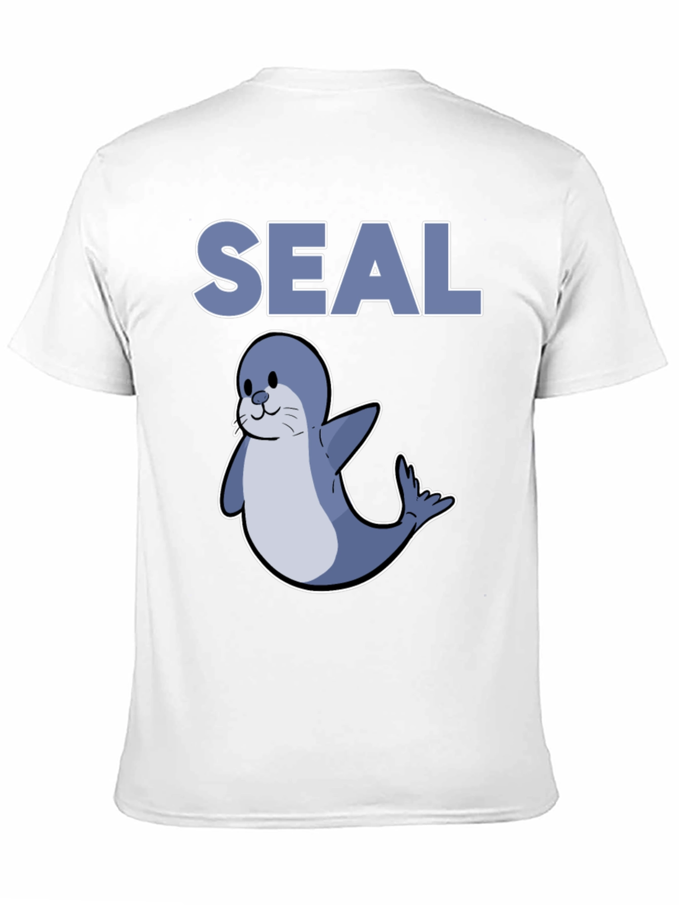 Black Cute Seal Graphic T-Shirt - Black view 11