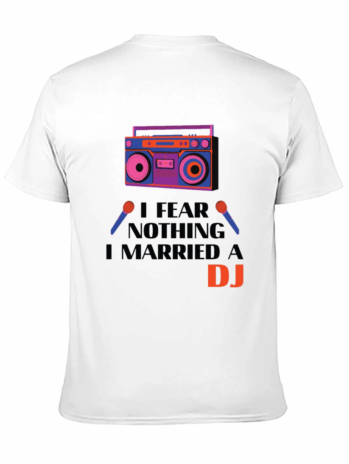 Black I Married a DJ Graphic T-Shirt view 11