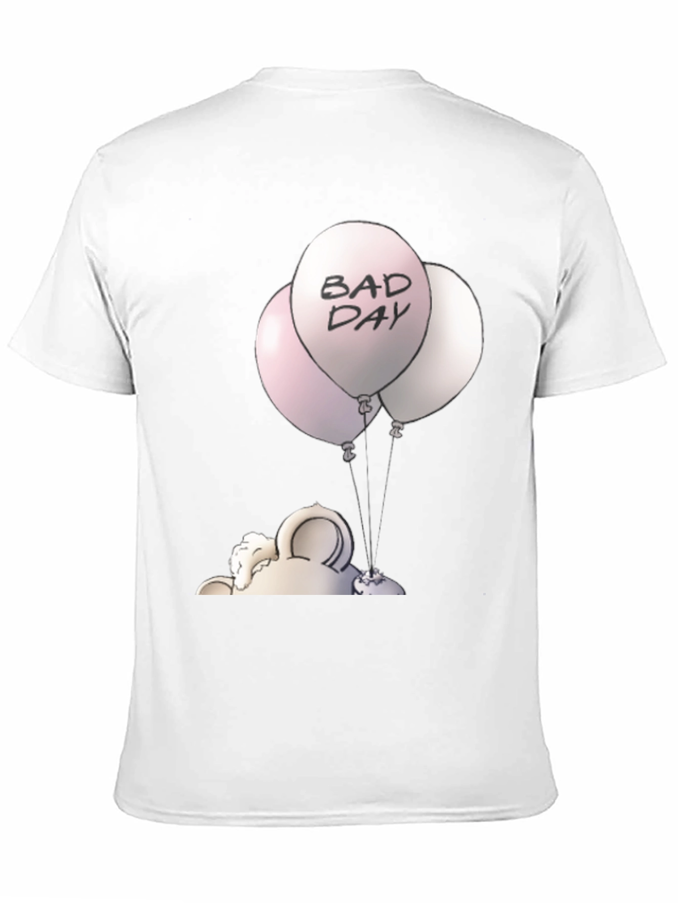 Black Bad Day Balloons Graphic Tee - Unisex Black T-Shirt view 11