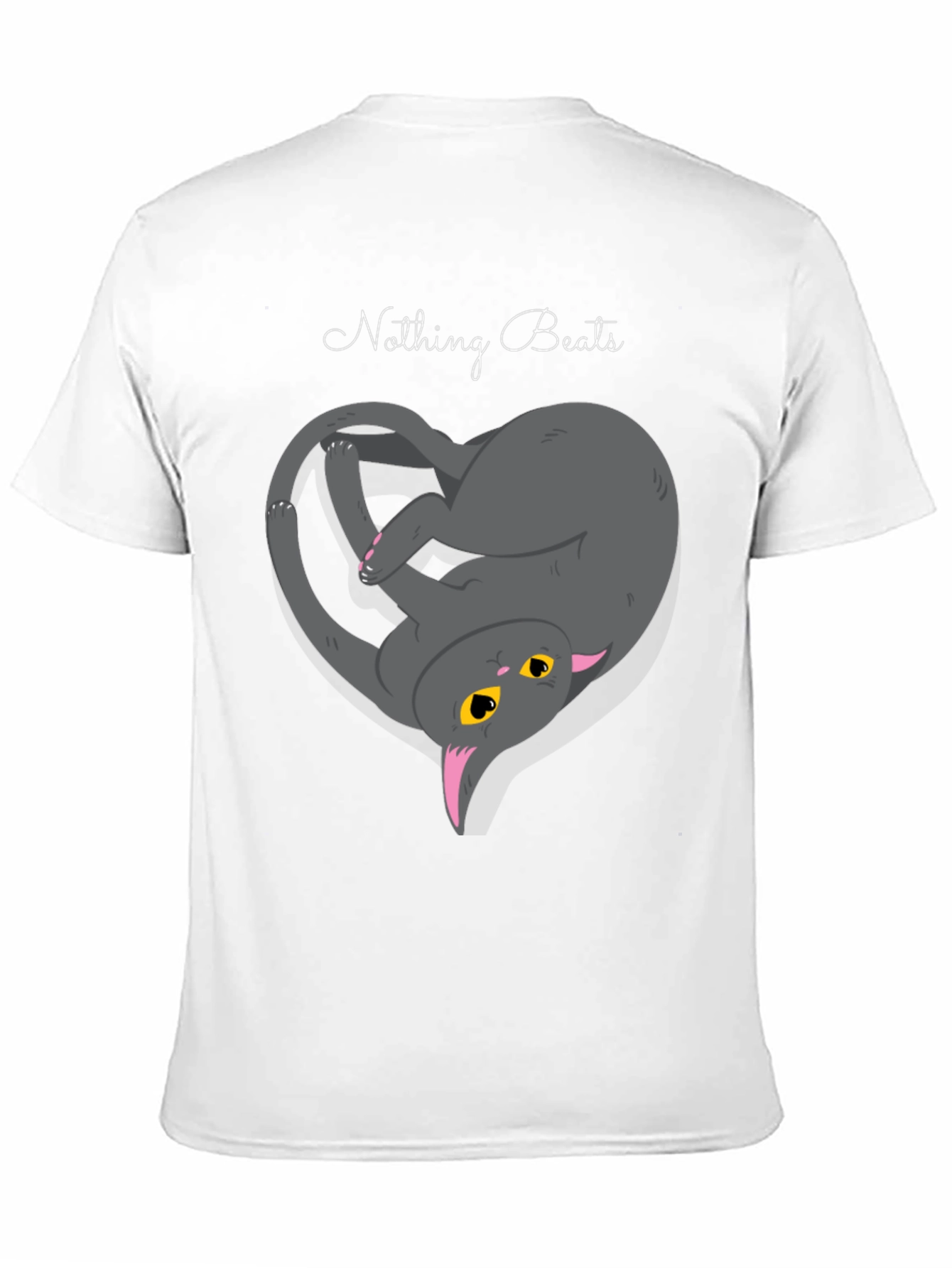 Black Nothing Beats Cat Love T-Shirt view 11